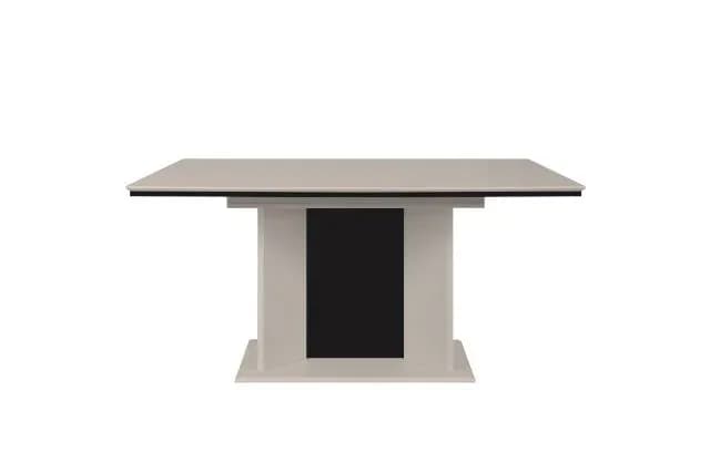 Esstisch - LB ca. 160x90 cm, Sand, Schwarz