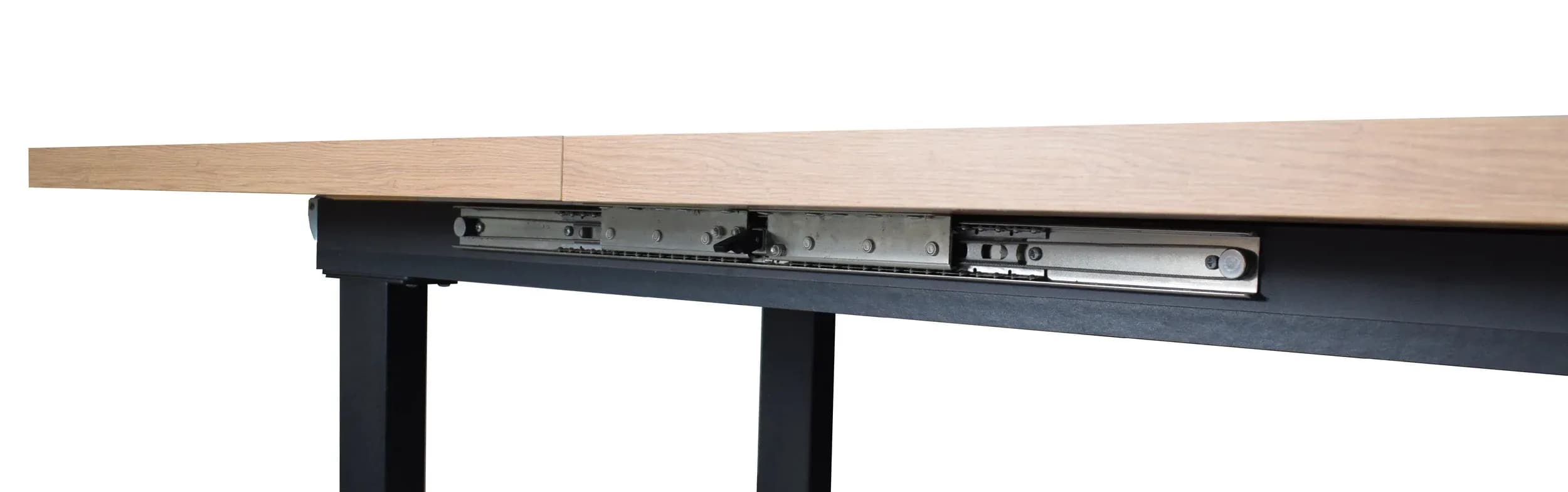 Esstisch - ausziehbar, LB ca. 140x90 cm, Weiß, Schwarz