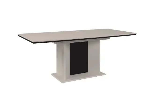 Esstisch - LB ca. 160x90 cm, Sand, Schwarz