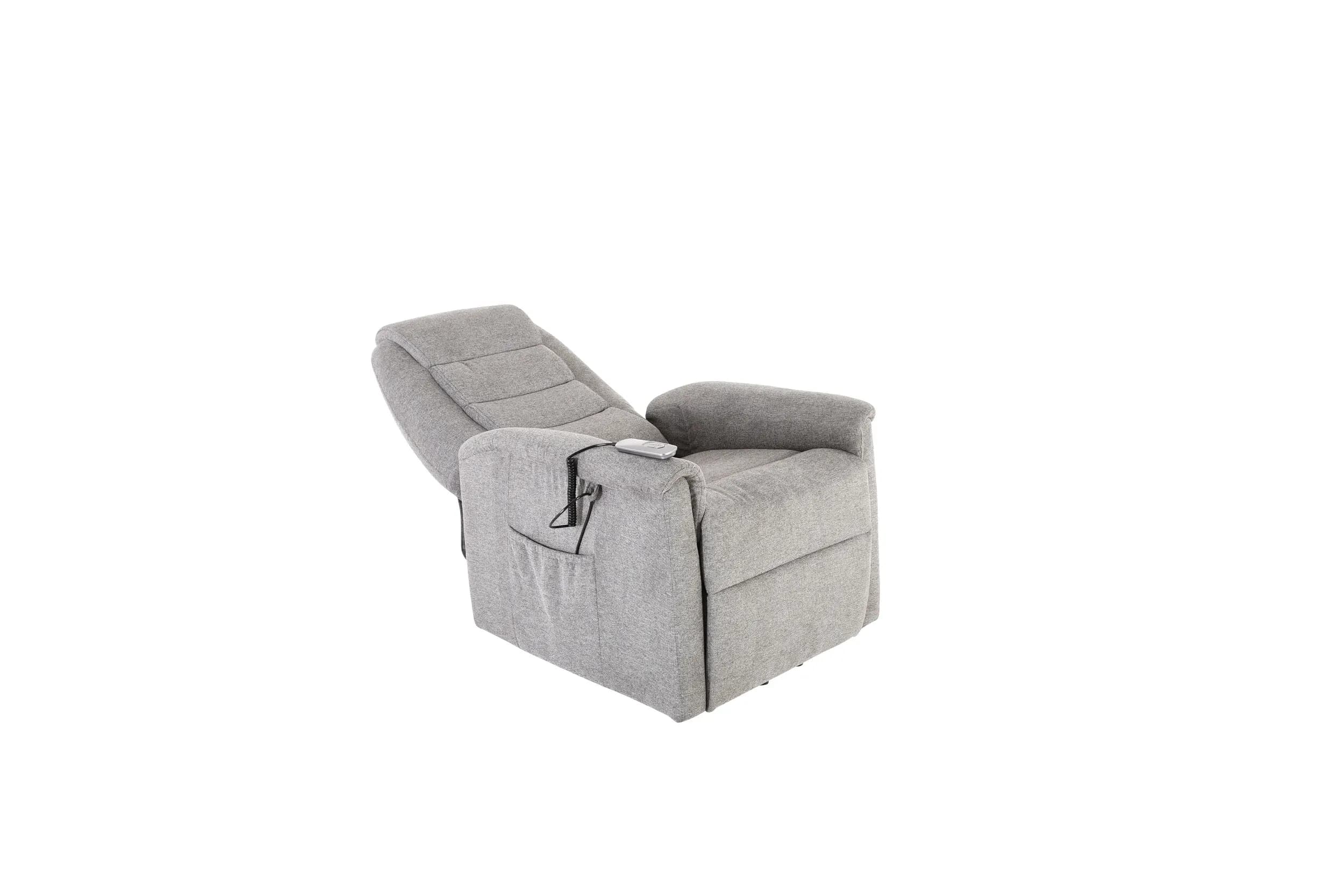 TV-Sessel MYRON - Aufstehhilfe, Relaxfunktion, Stoff, Grau