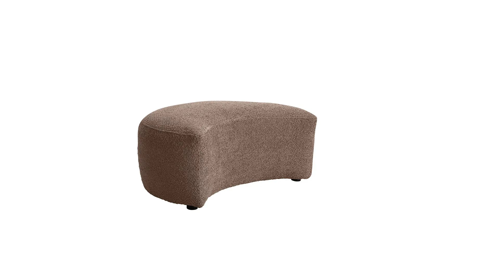 Anstellhocker Karasu - Stoff, Taupe