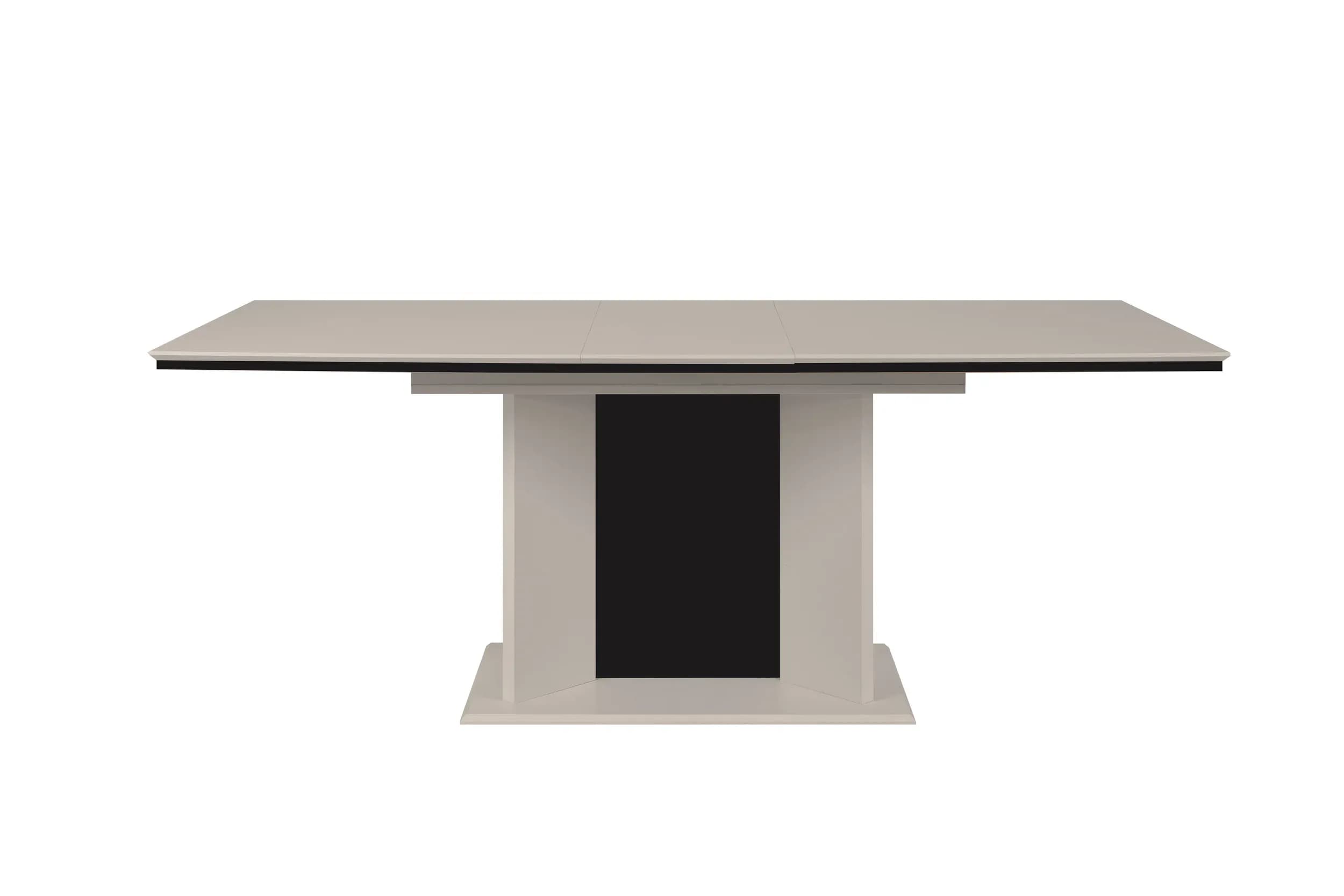 Esstisch - LB ca. 160x90 cm, Sand, Schwarz