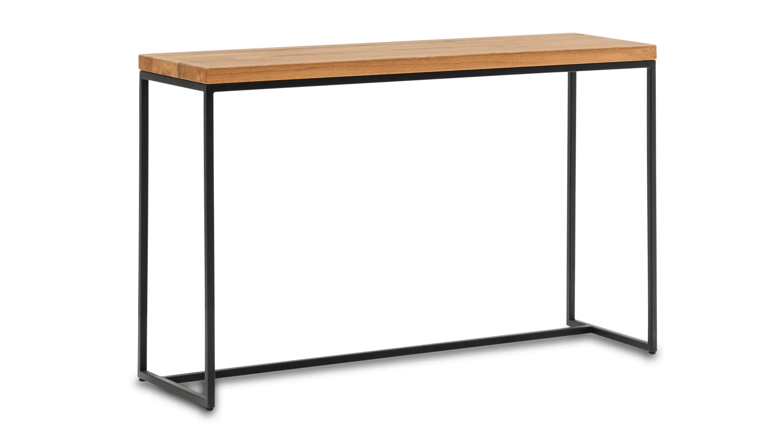 Beistelltisch Farmingdale - LBH ca. 130x40x80 cm, Eiche massiv, natur geölt