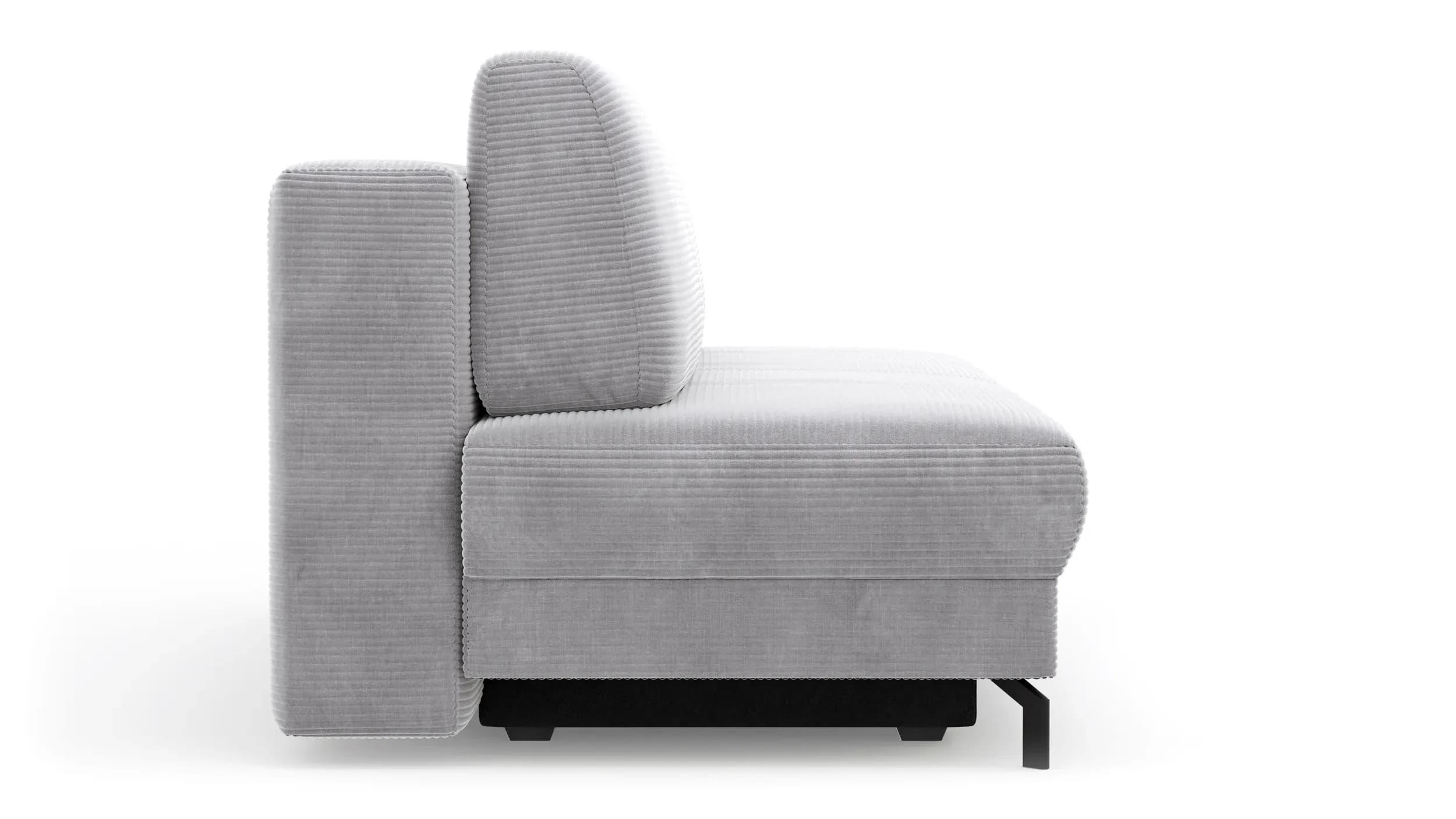 Schlafsofa Salema - 3-Sitzer mit Schlaffunktion (Liegefläche ca. 140x200 cm), Stoff, Hellgrau