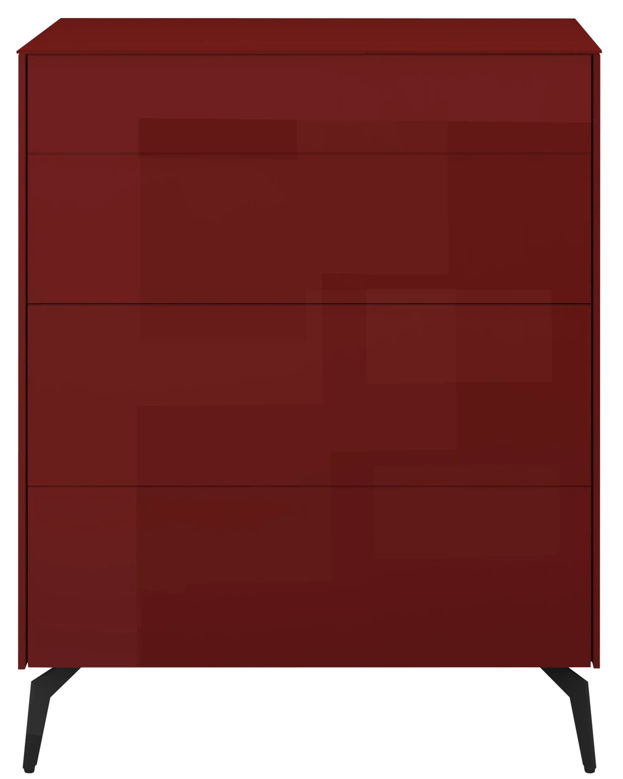 Kommode - B ca. 82 cm, Bordeauxrot