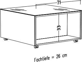 Couchtisch - LB ca. 75x75 cm, Kaschmir