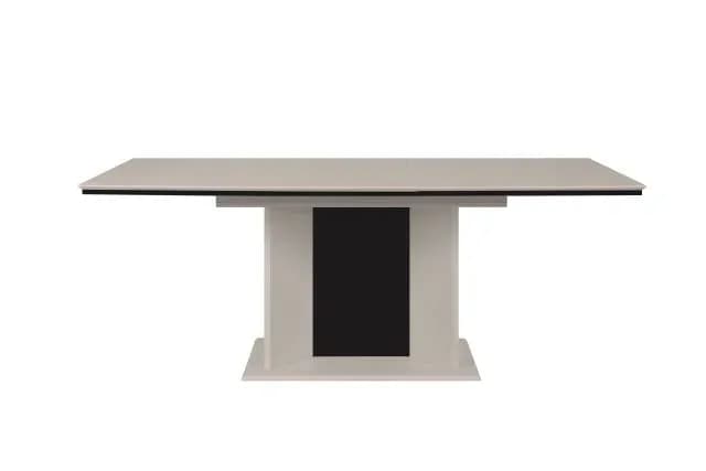 Esstisch - LB ca. 160x90 cm, Sand, Schwarz