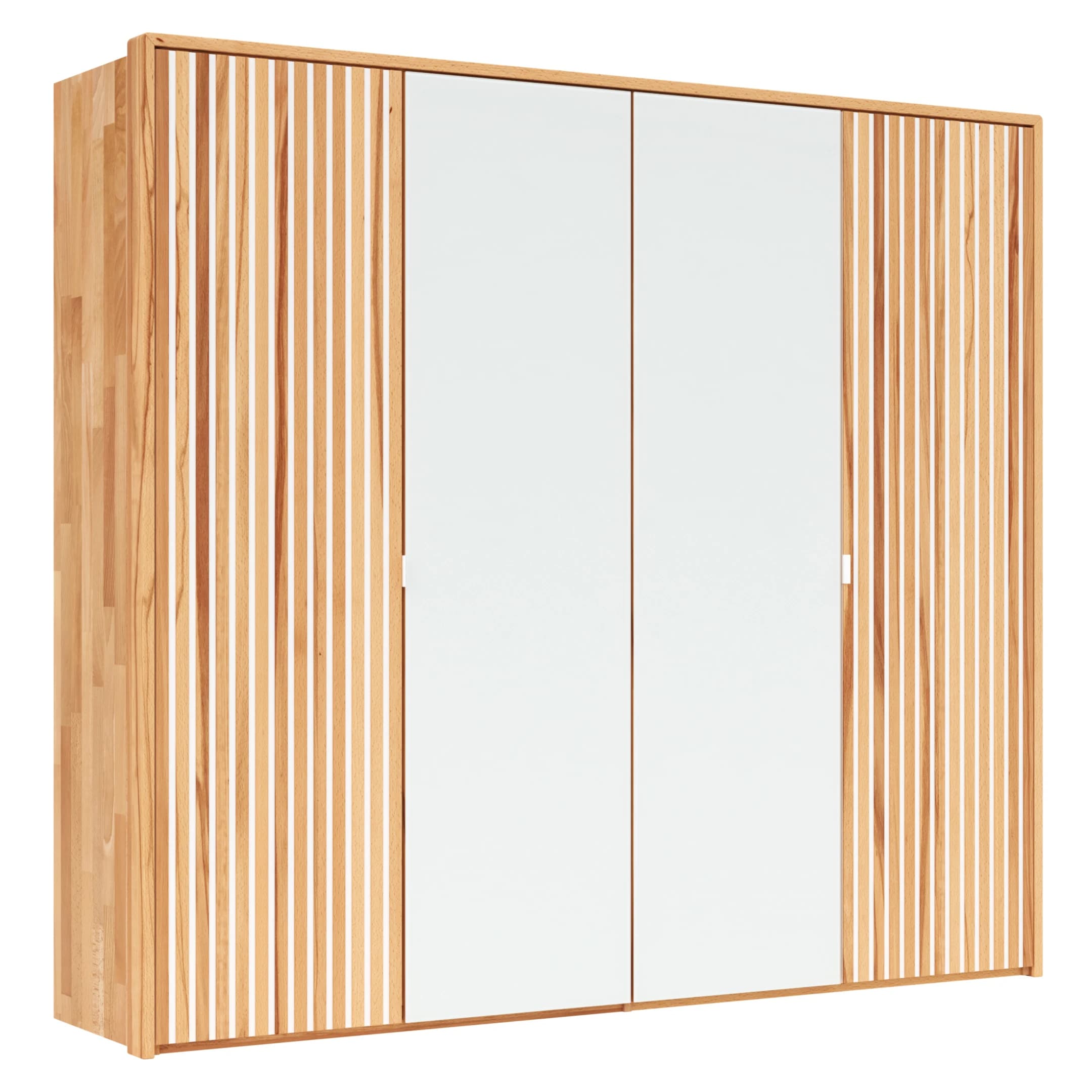 Drehtürenschrank Tigris - inkl. Passepartout, B. ca. 245cm, Kernbuche massiv, geölt
