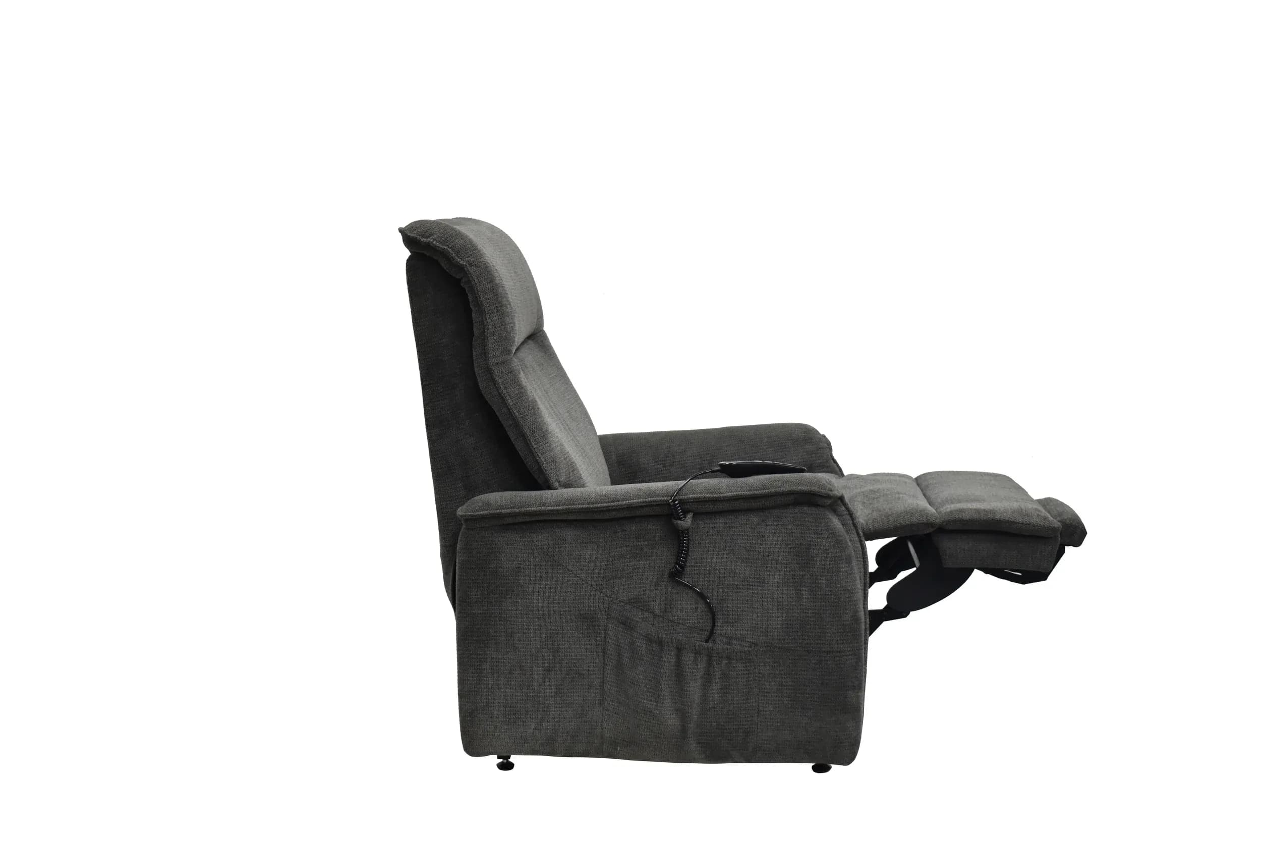 TV-Sessel MIKLAS - Aufstehhilfe, Relaxfunktion, Stoff, Grau