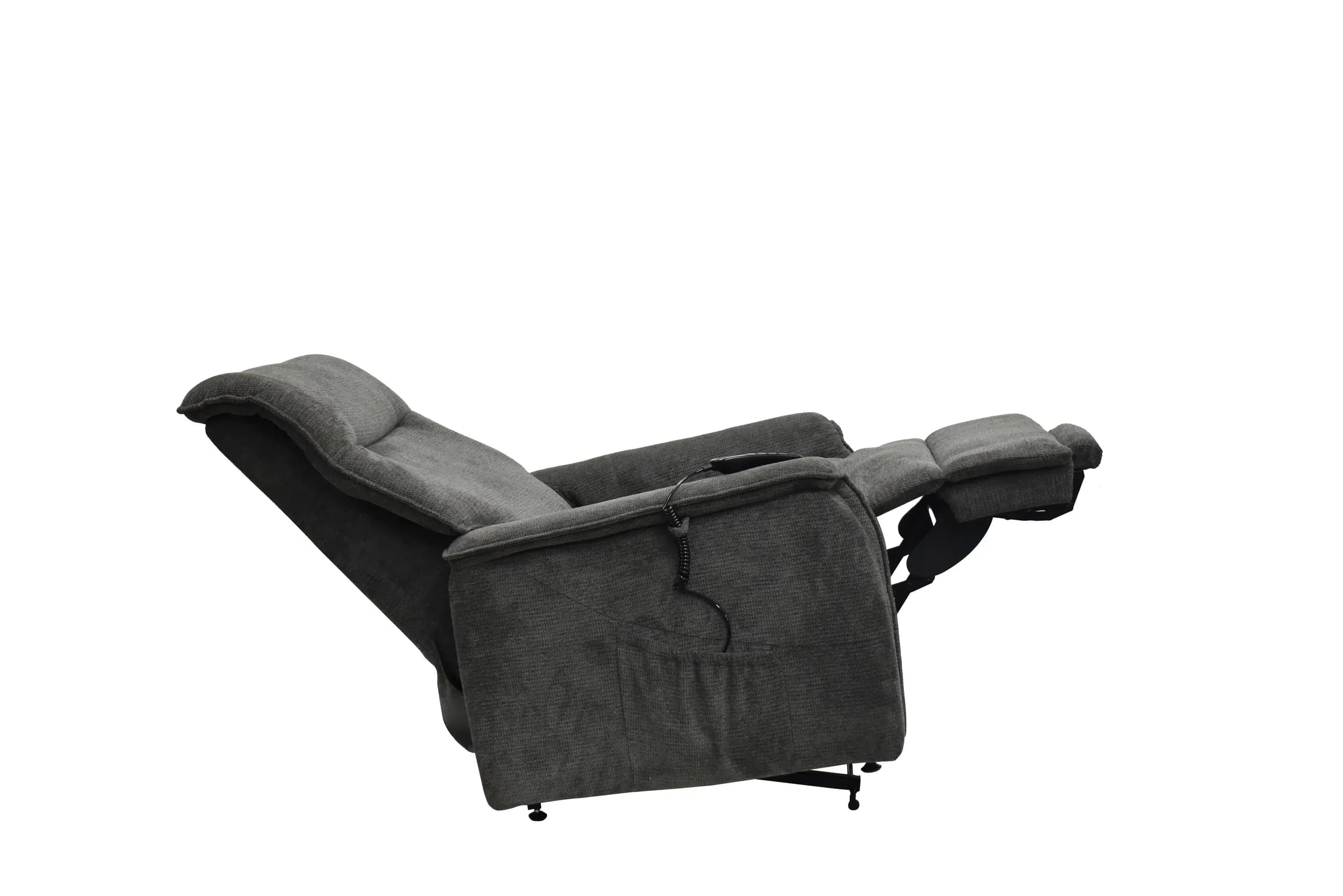 TV-Sessel MIKLAS - Aufstehhilfe, Relaxfunktion, Stoff, Grau