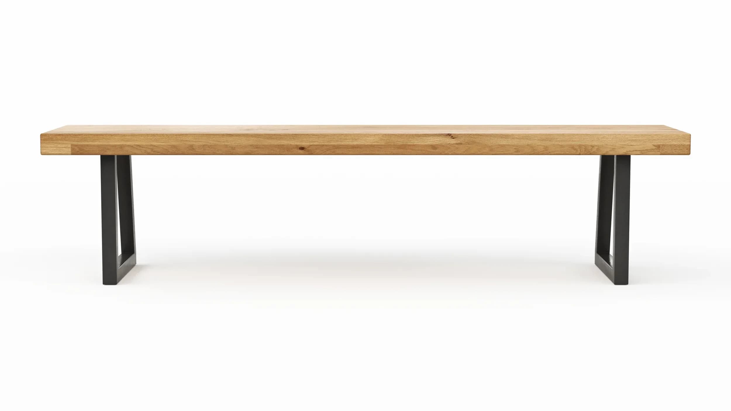 Holzbank Clifton - Breite ca. 180cm, Wildeiche massiv, natur