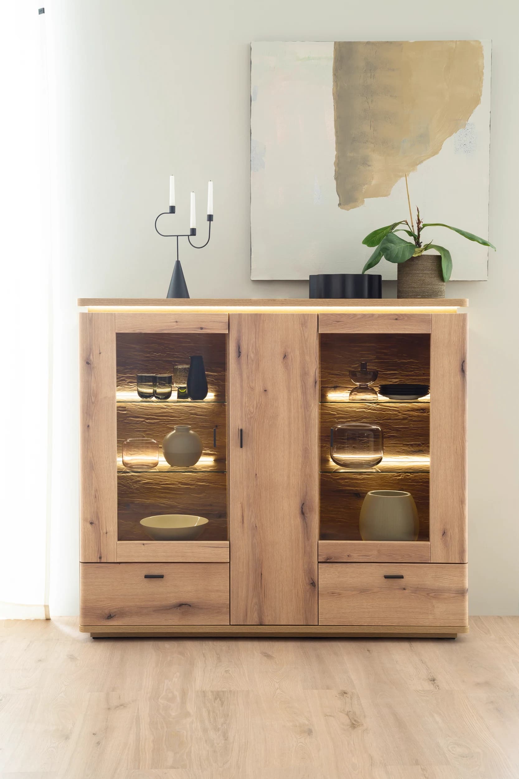 Highboard - Eiche Nachbildung