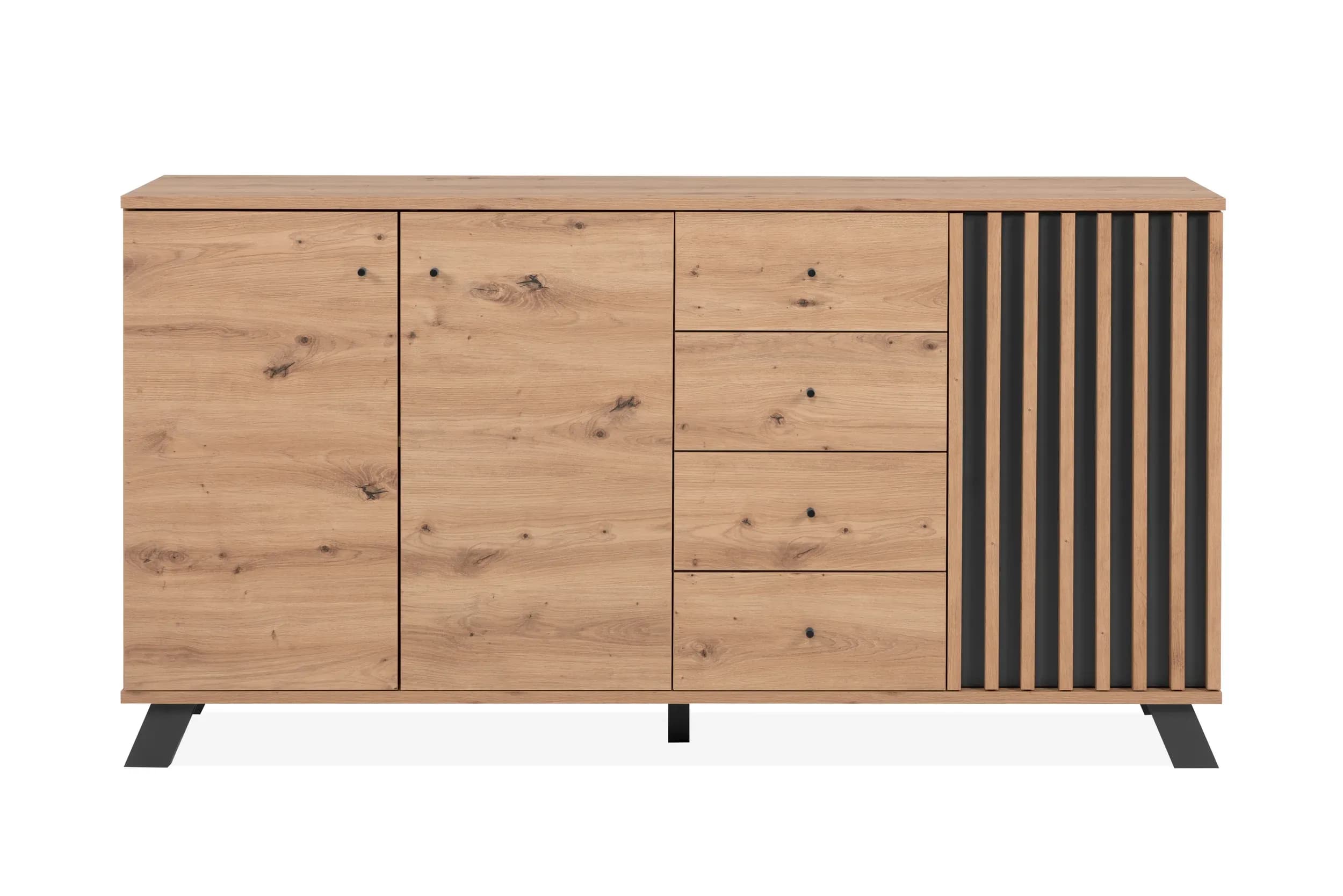 Sideboard- Eiche Dekor, Anthrazit
