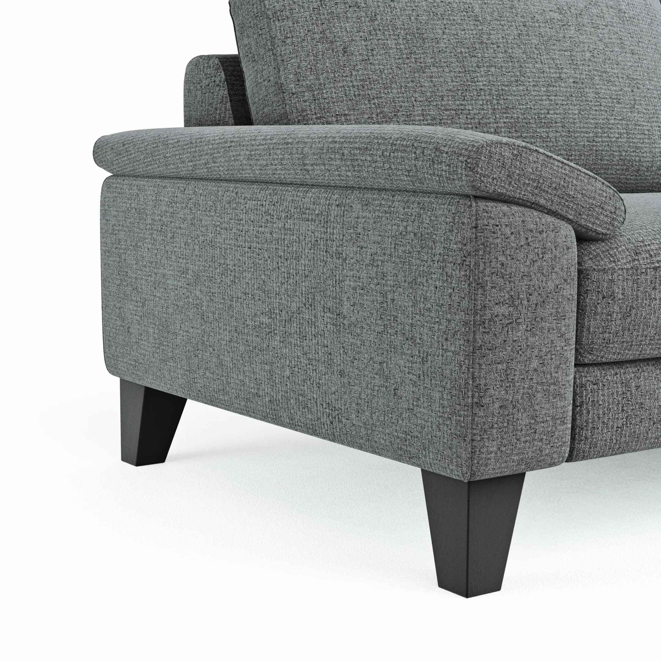 Sofa Oviedo - 3-Sitzer, Stoff, Grau