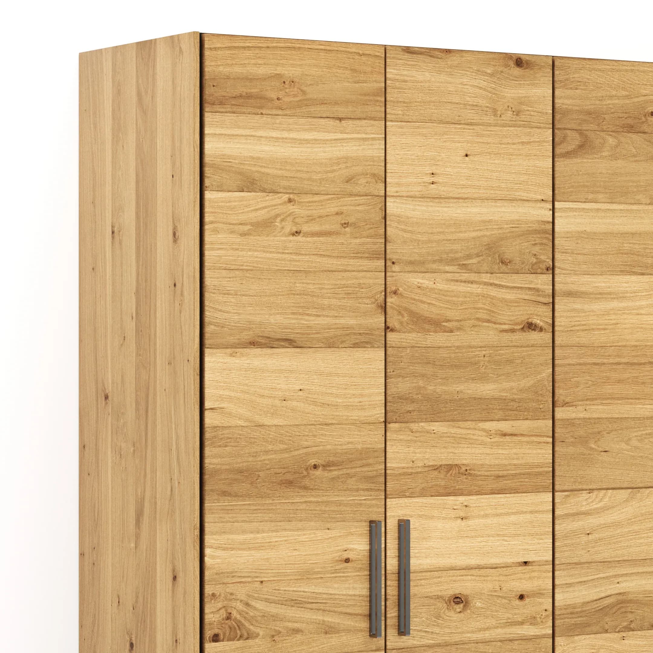 Drehtürenschrank Colorado - B. ca. 307 cm, Wildeichefurnier natur