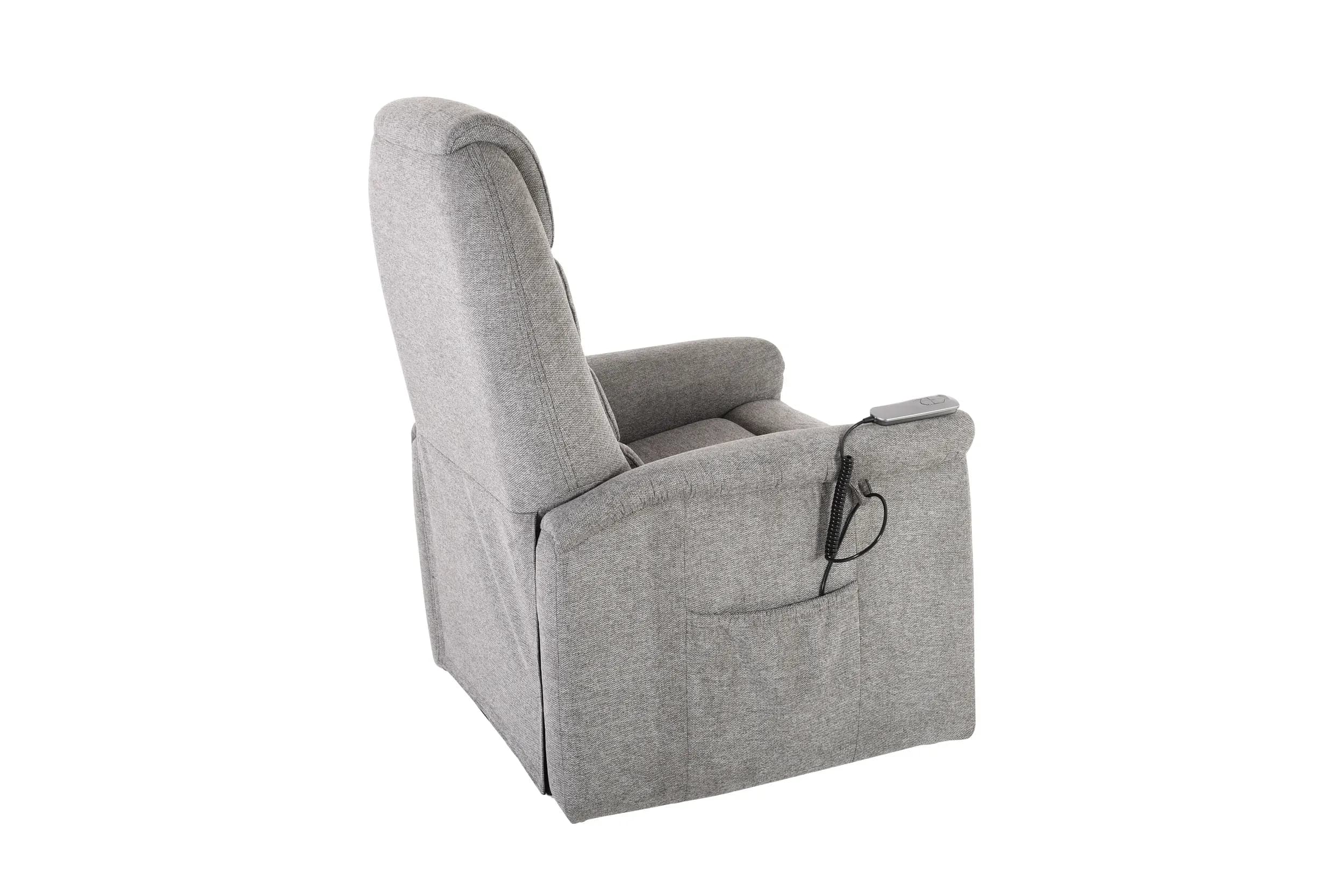 TV-Sessel MYRON - Aufstehhilfe, Relaxfunktion, Stoff, Grau