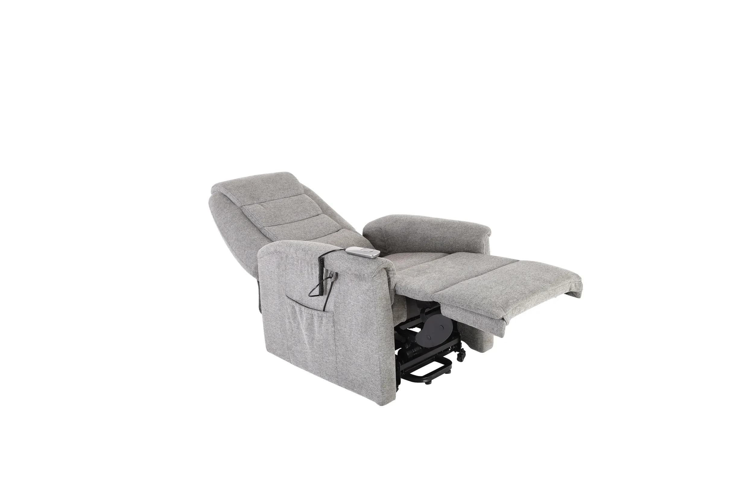 TV-Sessel MYRON - Aufstehhilfe, Relaxfunktion, Stoff, Grau