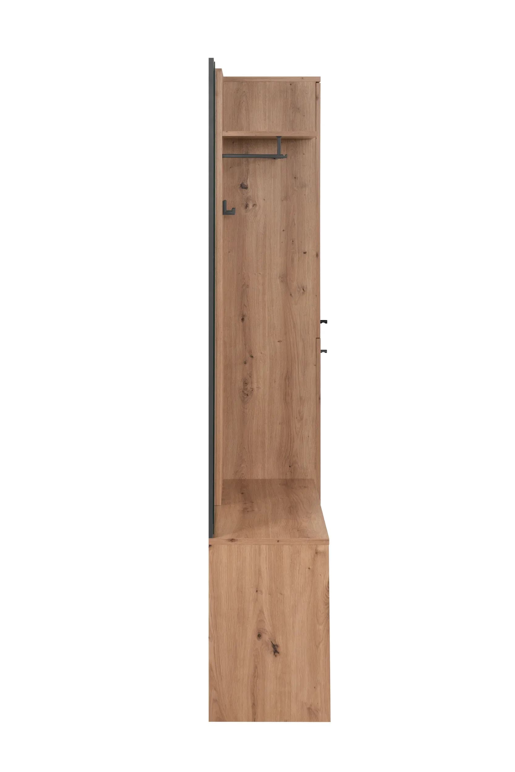 Kompaktgarderobe - Artisan Eiche Nachbildung, Anthrazit