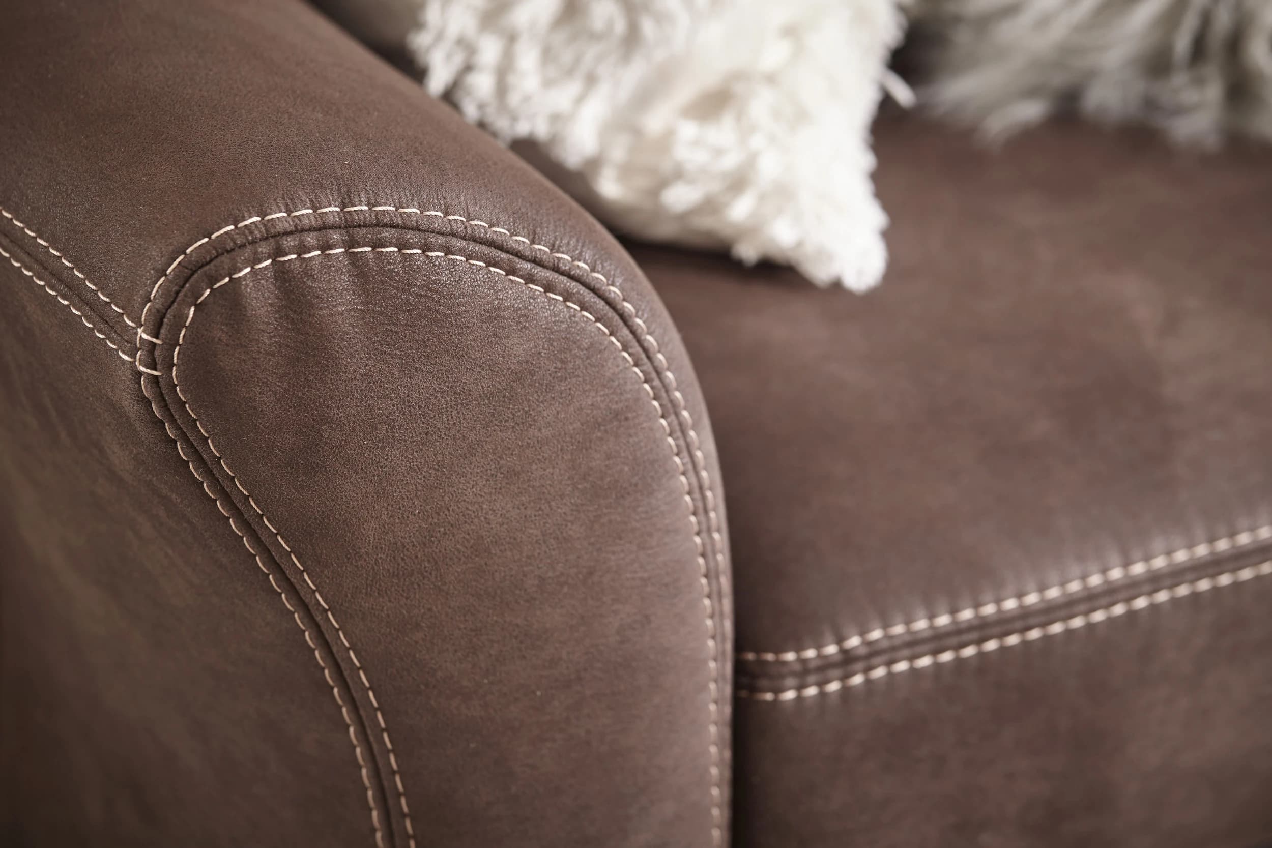 Sofa Canterbury - 2,5-Sitzer, Stoff, Dunkelbraun