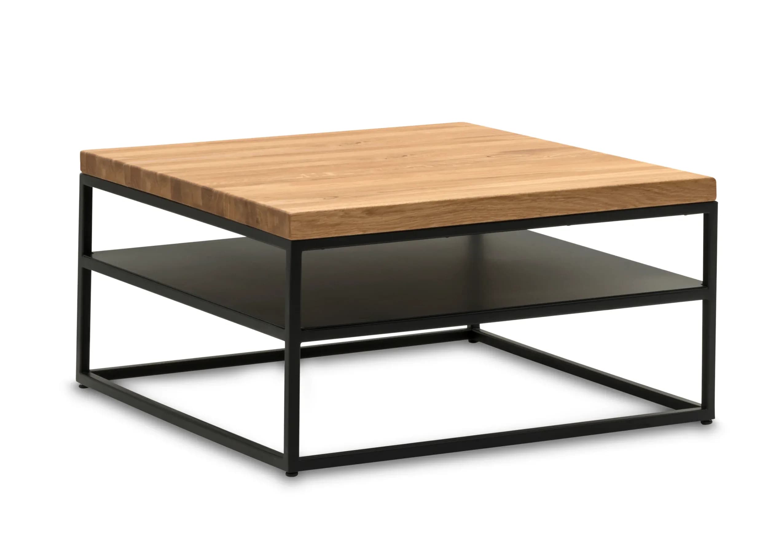 Couchtisch Farmingdale - LBH ca. 80x80x40 cm, Eiche massiv, natur geölt