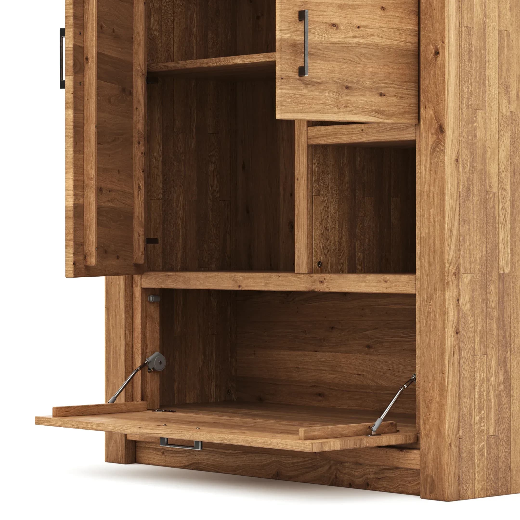 Highboard Farmingdale - Eiche massiv, natur geölt