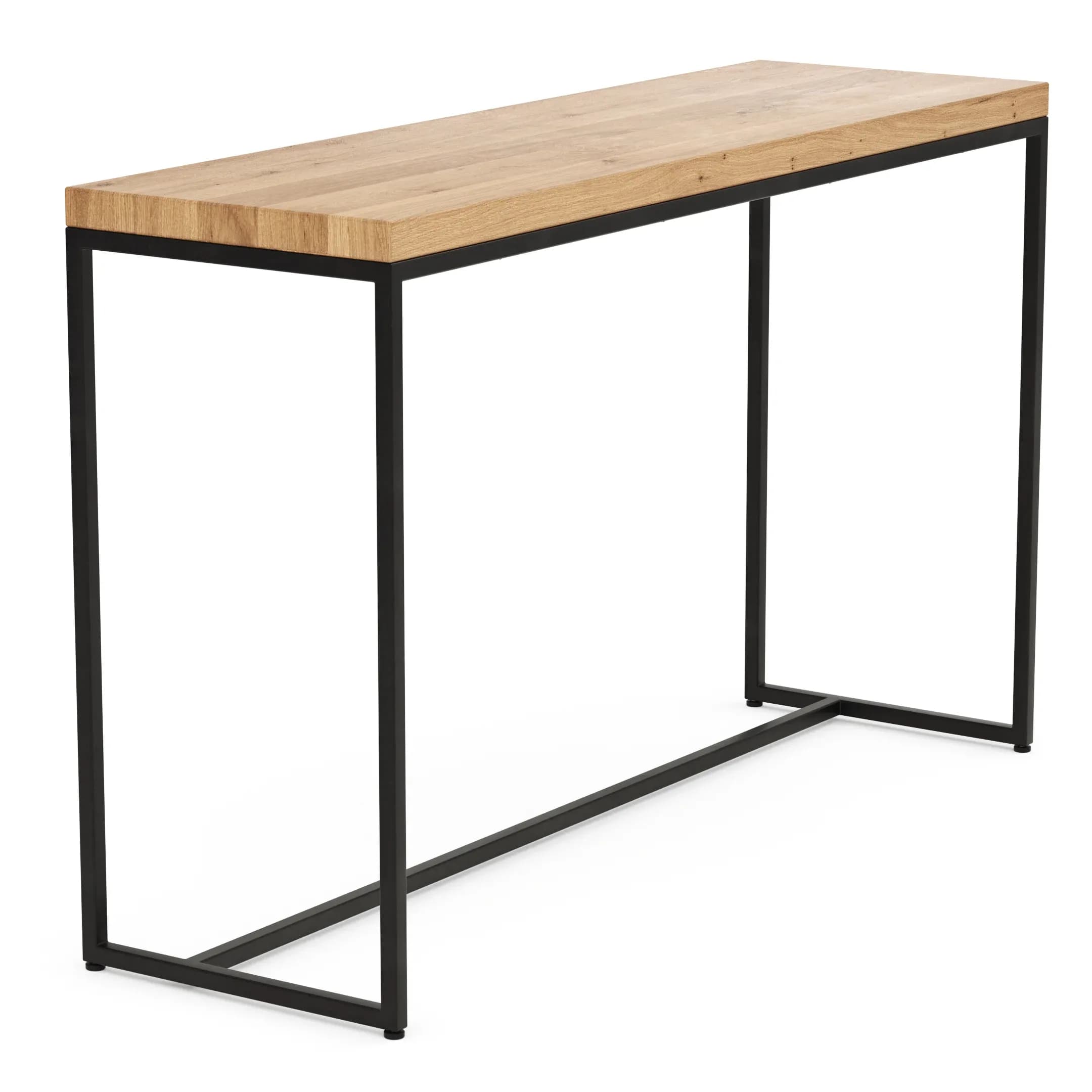 Beistelltisch Farmingdale - LBH ca. 130x40x80 cm, Eiche massiv, natur geölt