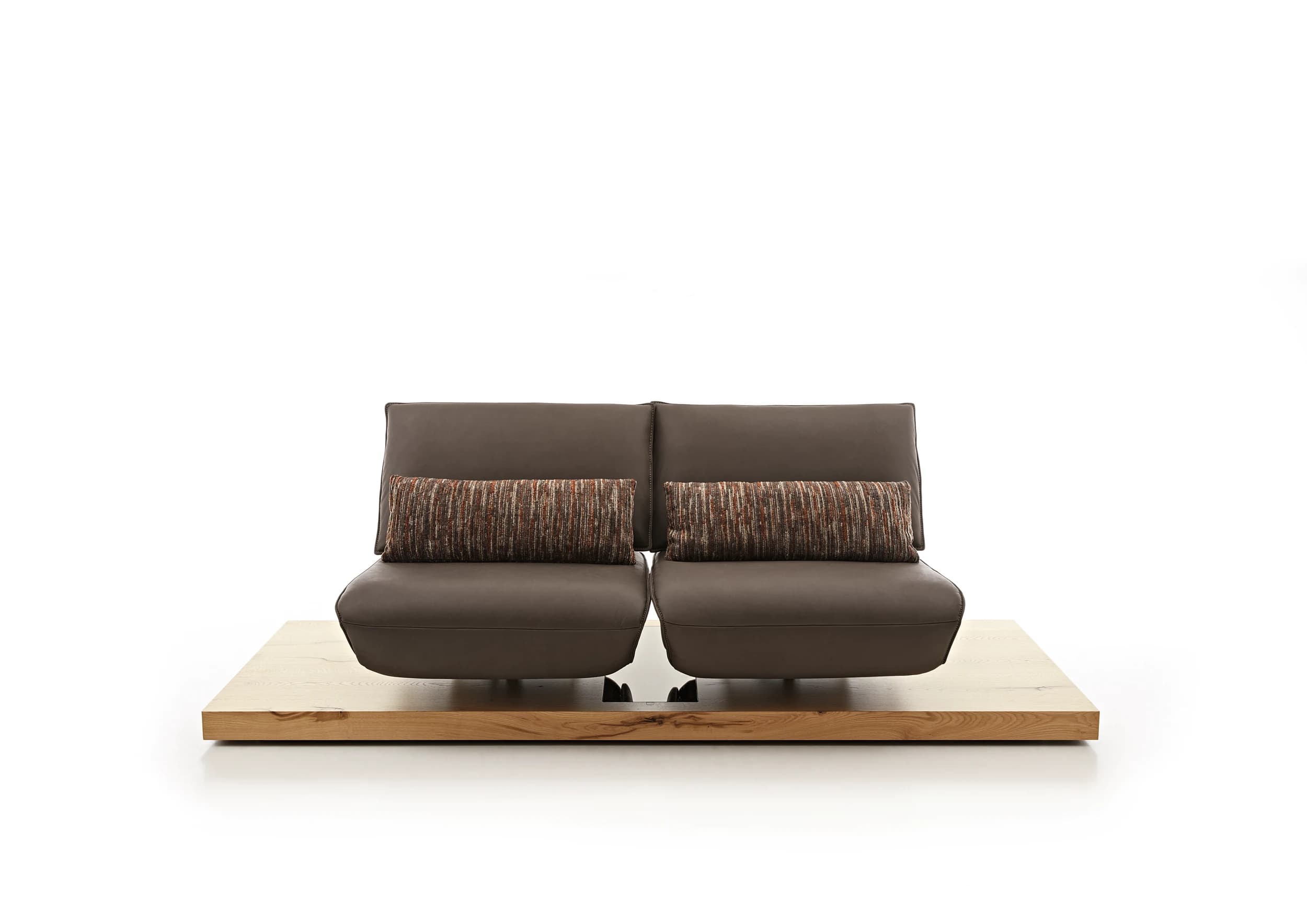 Sofa - 2-Sitzer, Relaxfunktion motorisch, Leder, Dunkelbraun