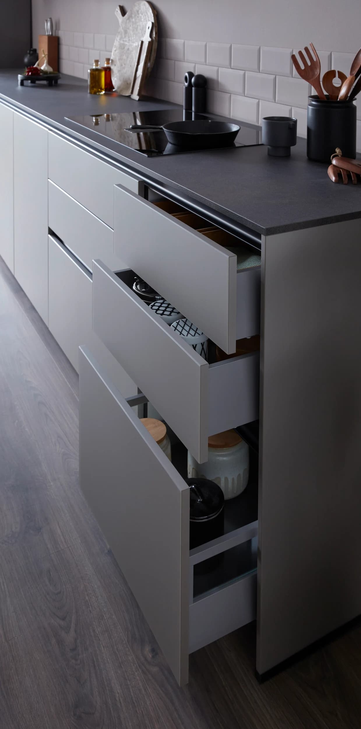 Inselküche 56.210 CO 2 523, Taupe metallic matt