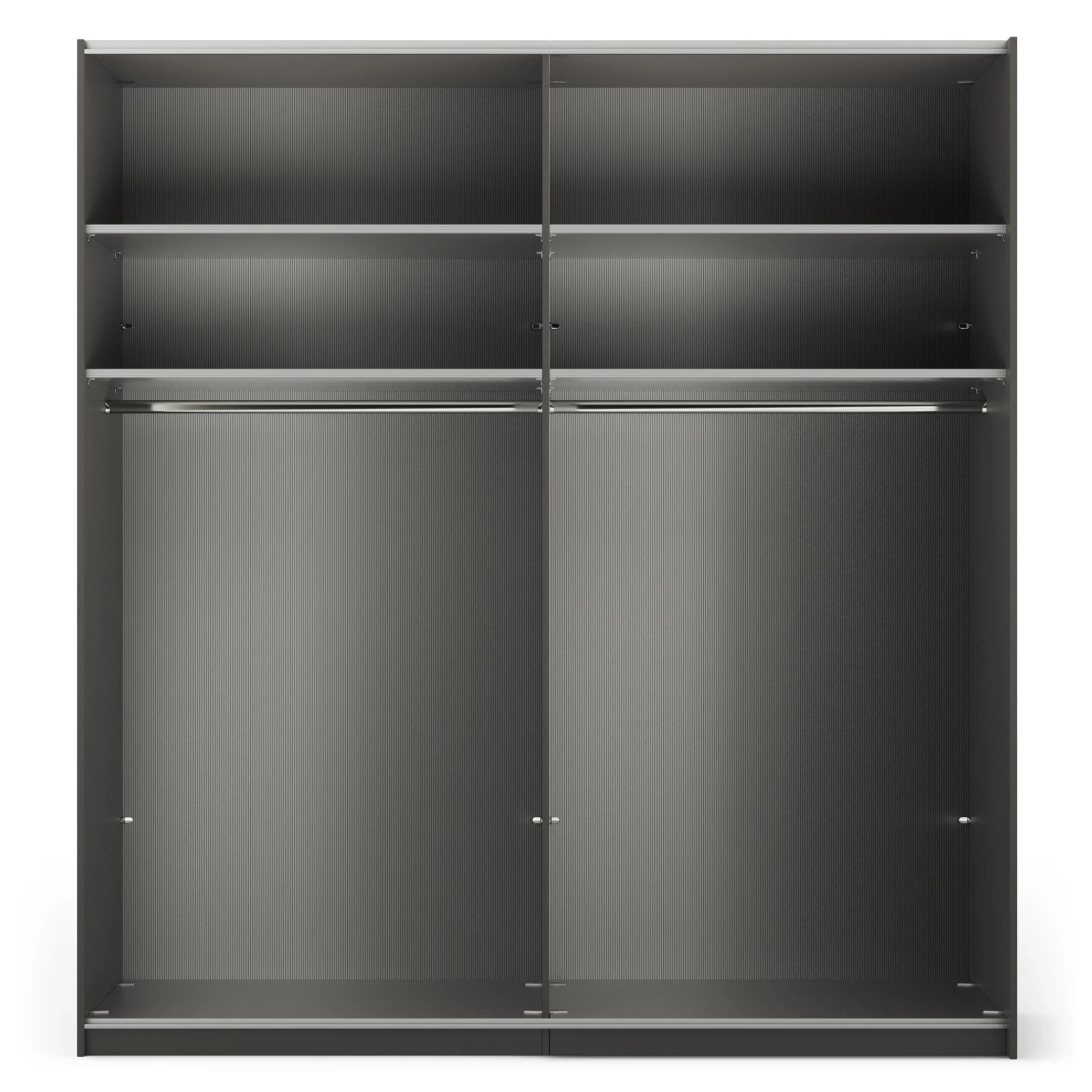 Schwebetürenschrank Marbella - B. ca. 200cm, Glas, Weiß
