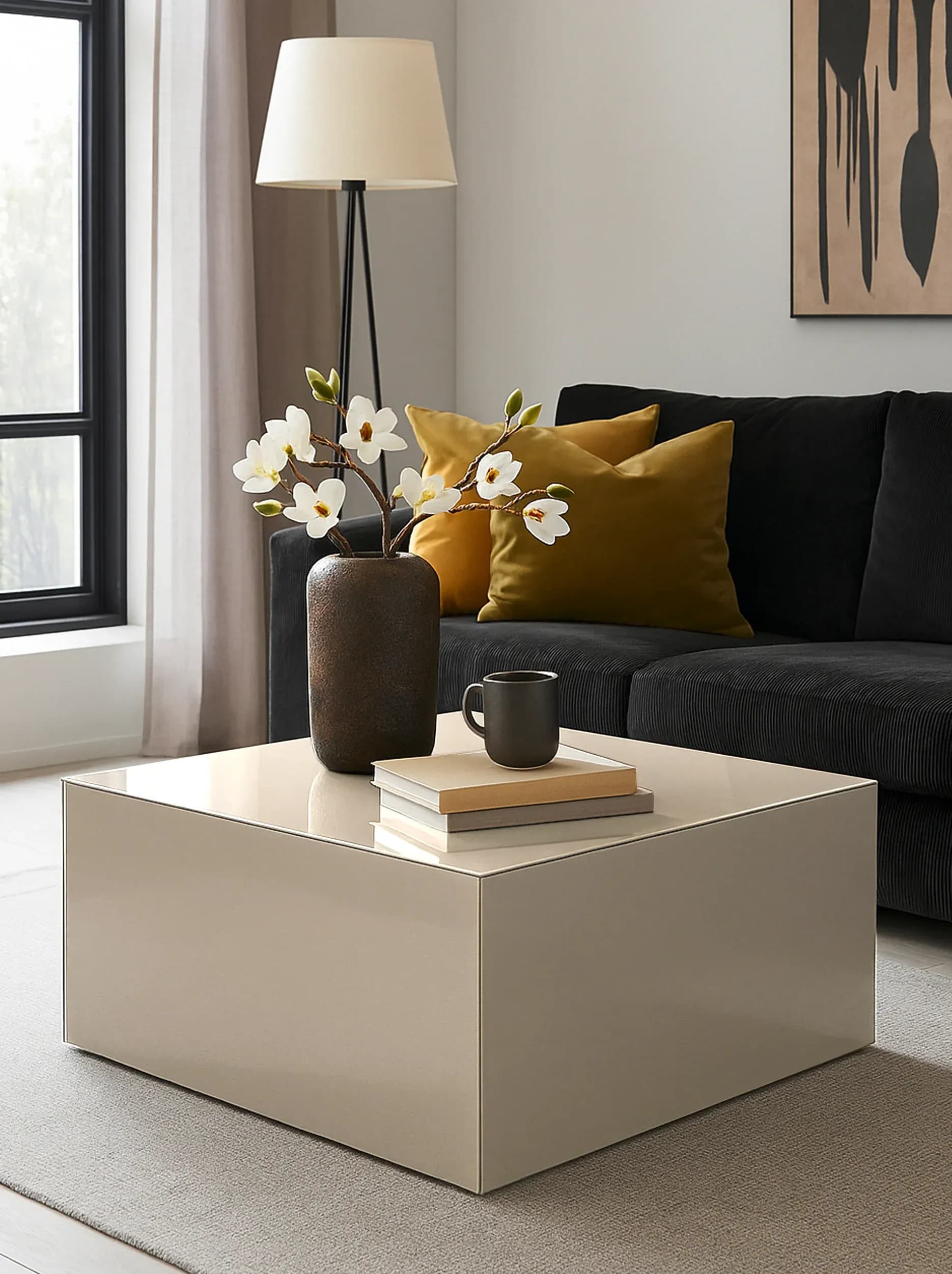 Couchtisch - LB ca. 75x75 cm, Kaschmir