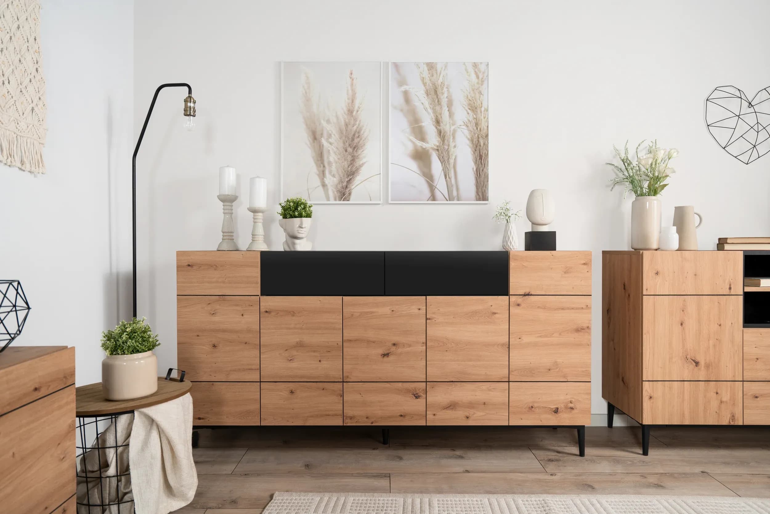 Sideboard- Vintage Dekor, Schwarz