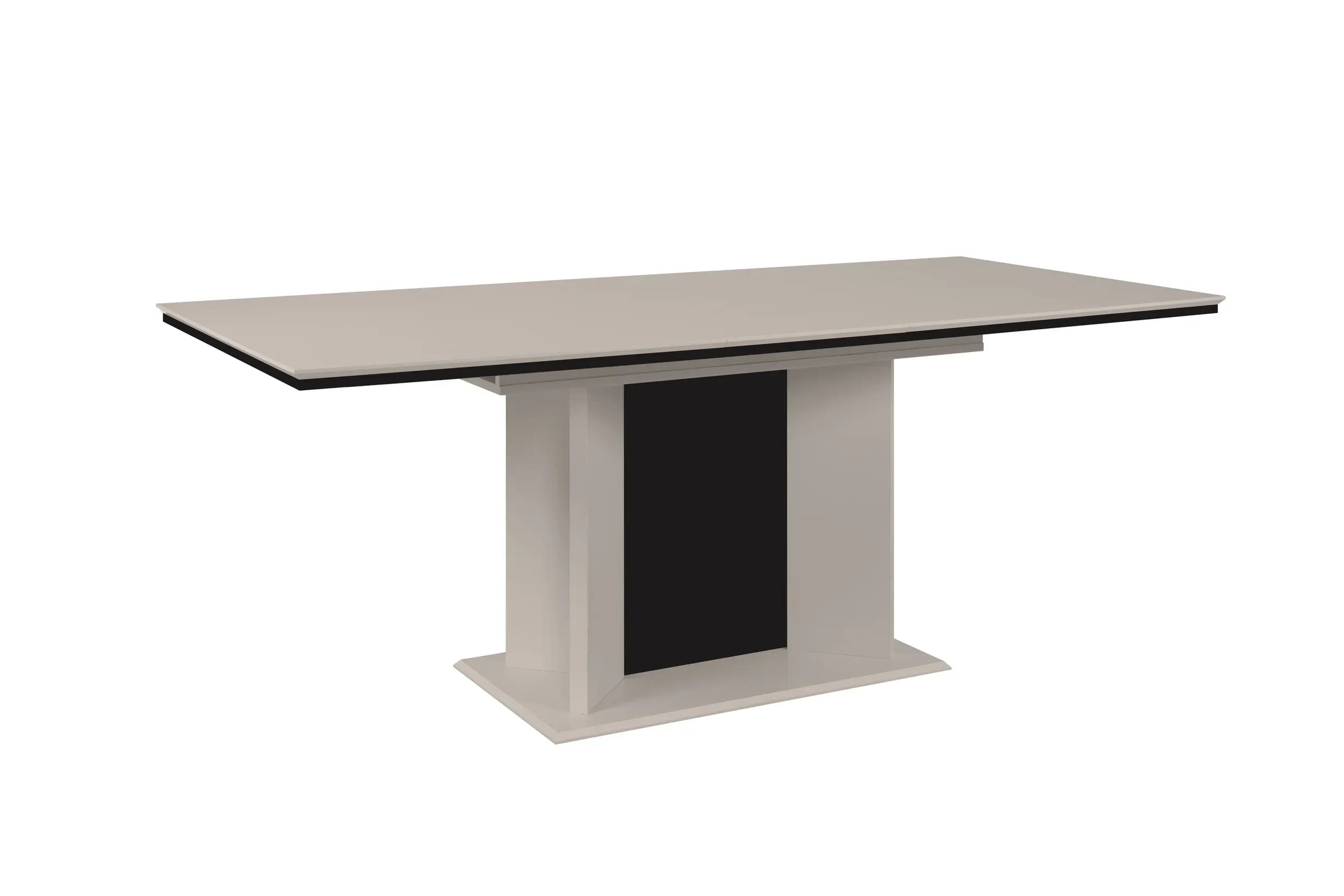 Esstisch - LB ca. 160x90 cm, Sand, Schwarz