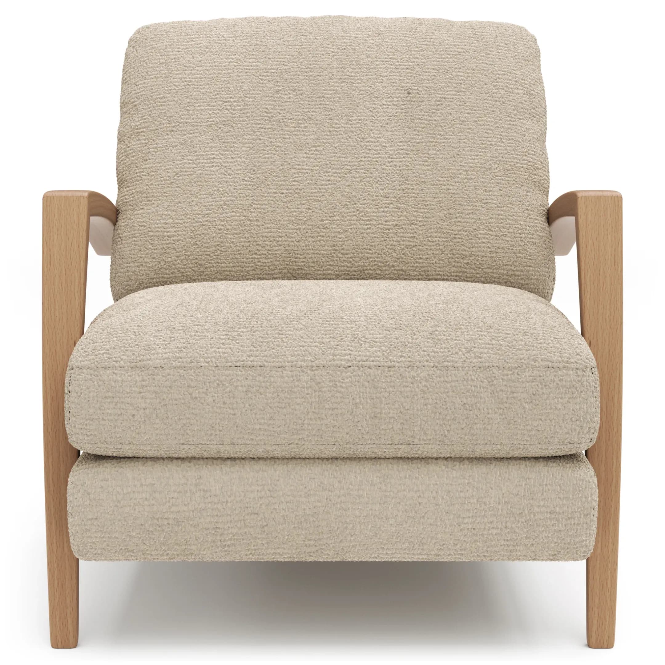 Sessel Karasu - Chic, Stoff, Natur