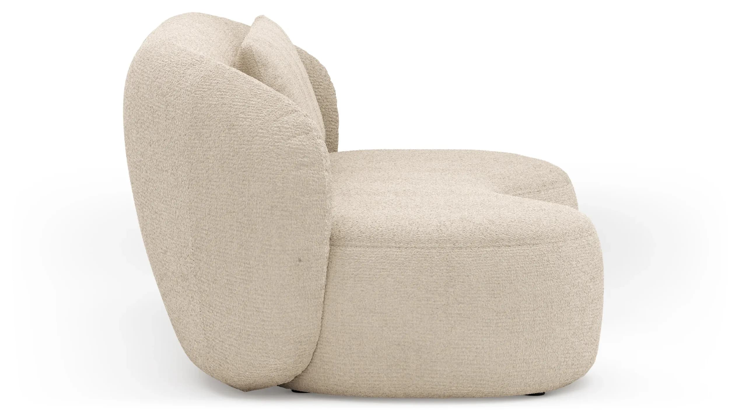 Chaiselongue Karasu - Stoff, Natur