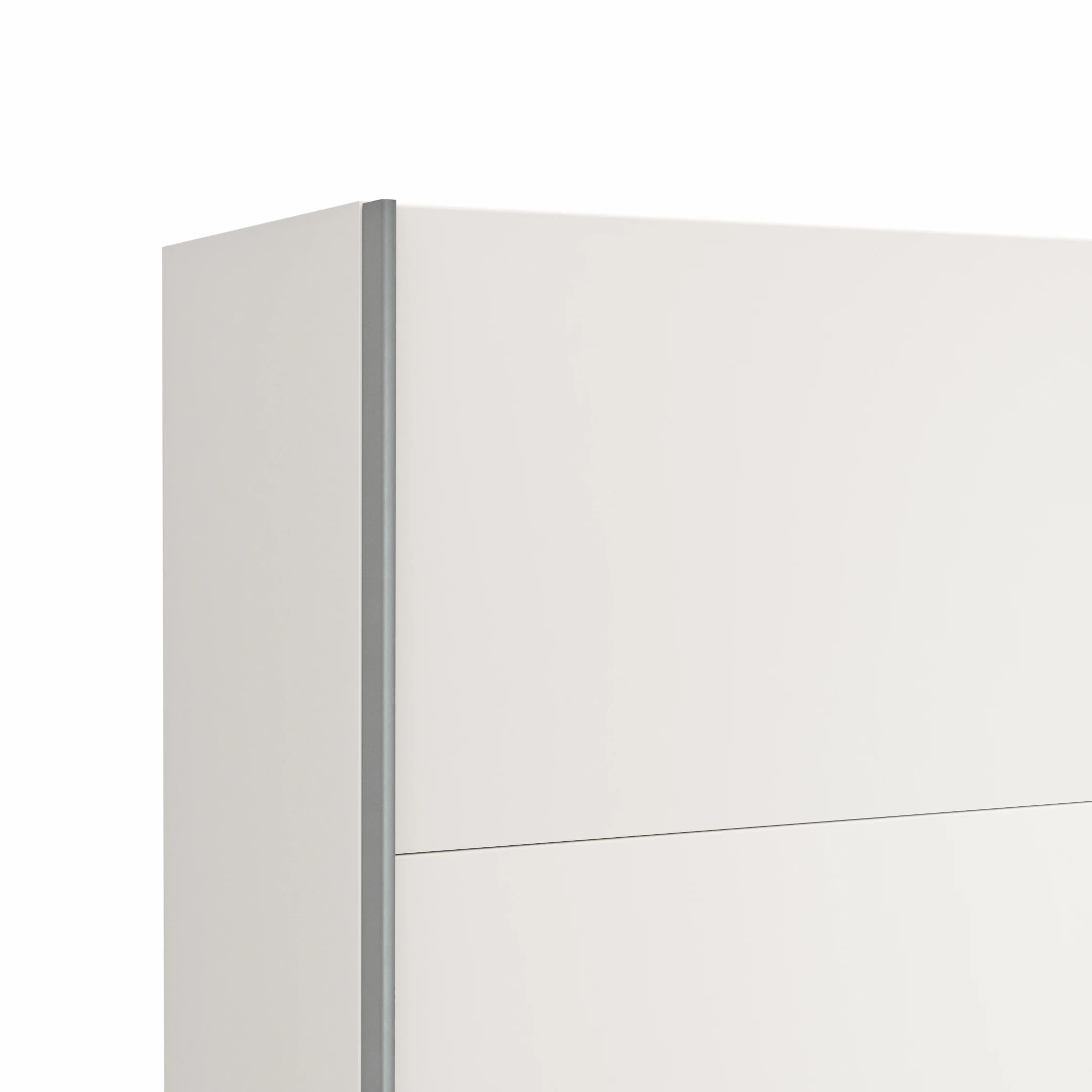 Schwebetürenschrank Viana - B ca. 301 cm, Lack, Weiß
