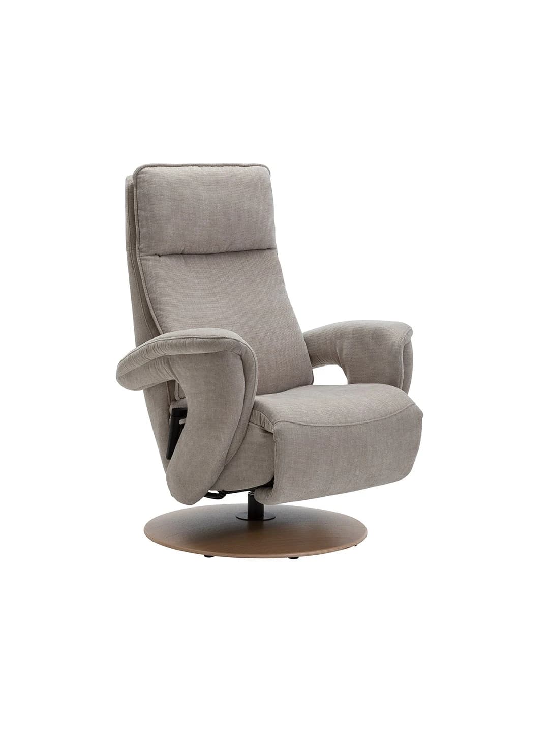 Sessel Tulsa Relax - Größe M, inkl. Fußteil/Rückenlehne verstellbar (motorisch), inkl. Kopfteilverstellung, Stoff, Graubeige