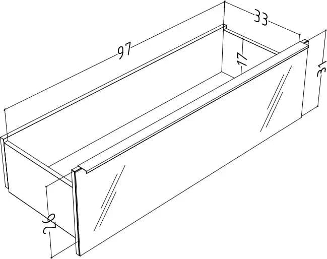 Sideboard - mit Beleuchtung, B ca. 214 cm, Kaschmir, Eiche massiv
