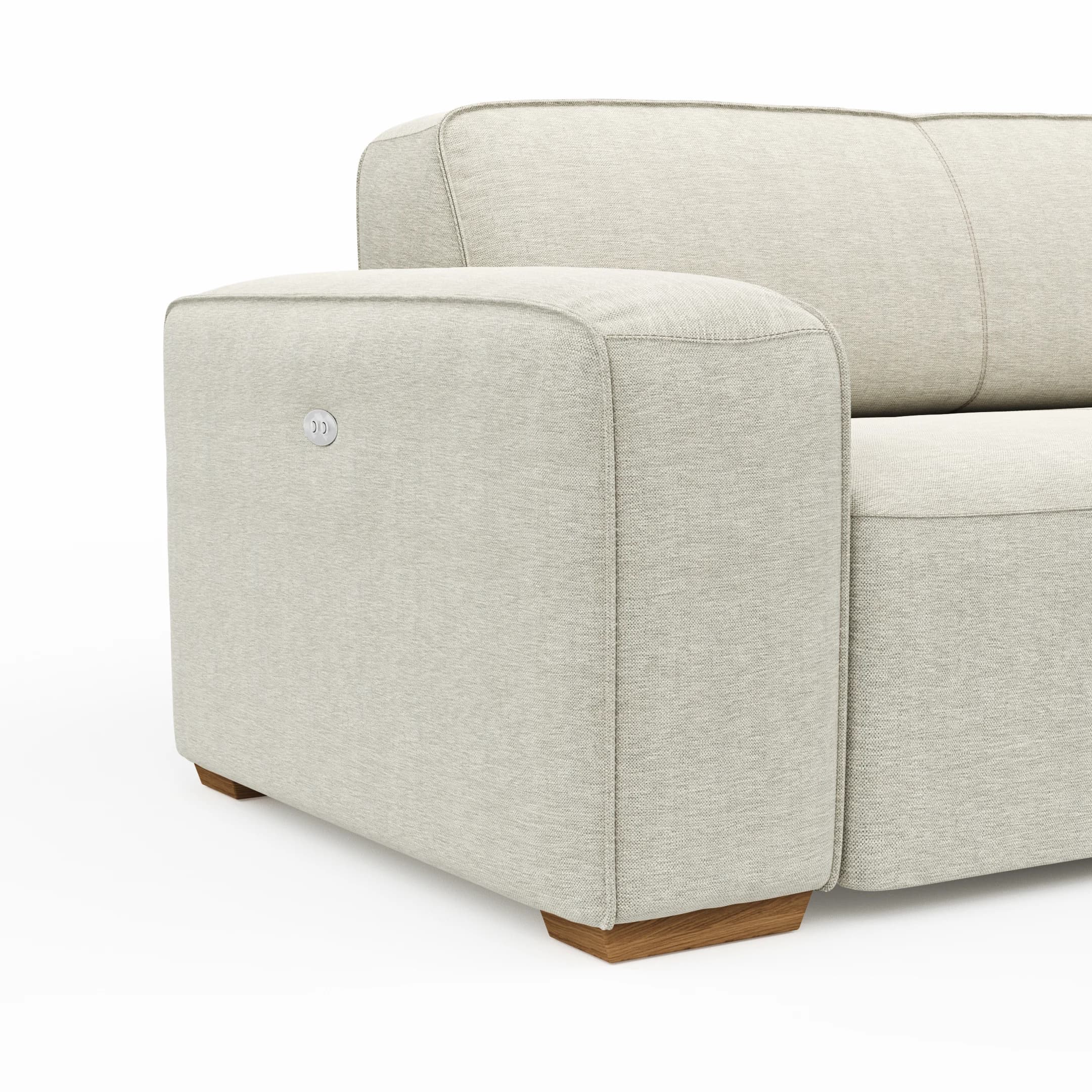 Sofa Denver - 2,5-Sitzer, inkl. Sitzvorzug (motorisch), Stoff, Natur