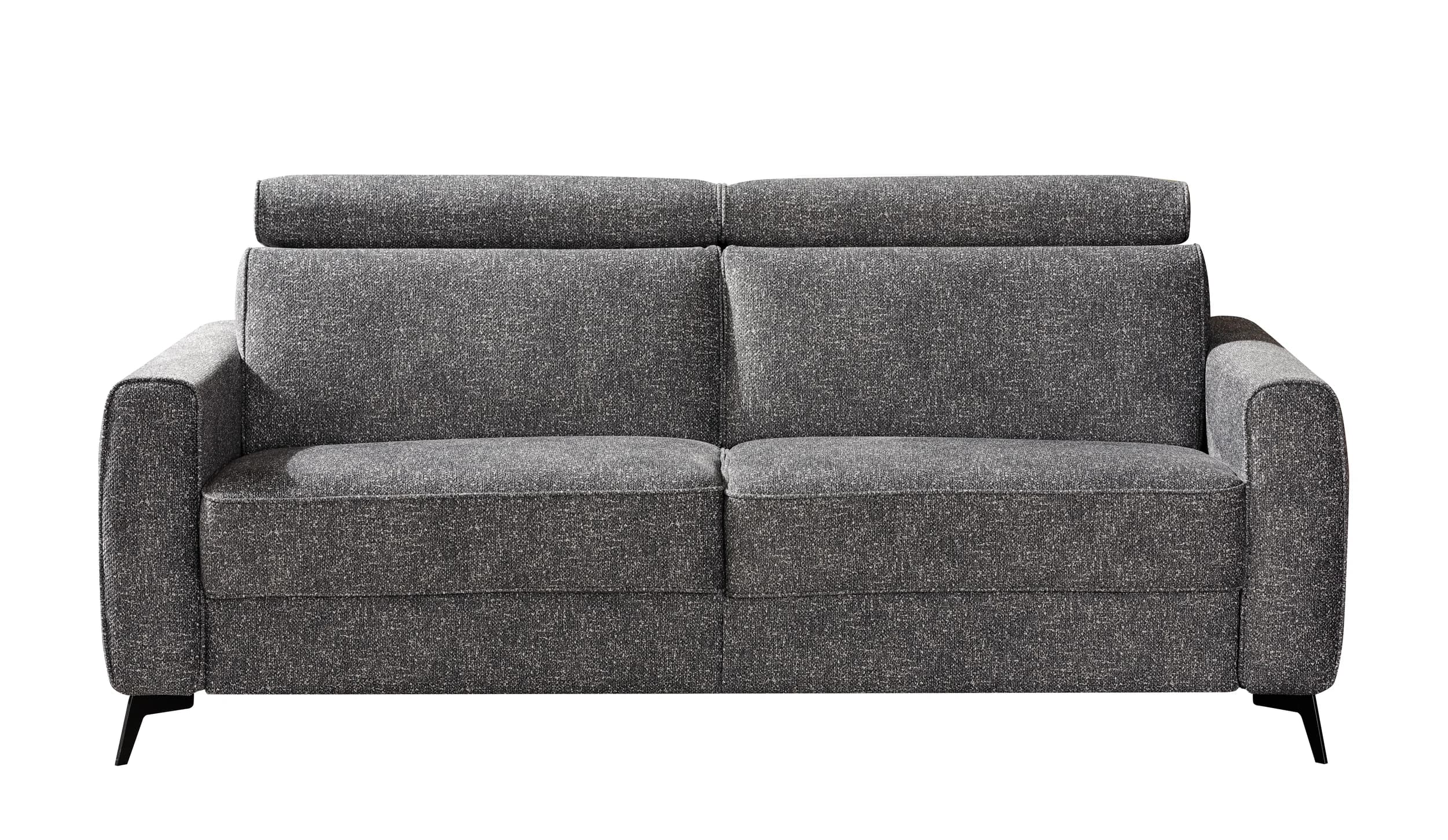 Schlafsofa EM Seipa - Kopfteil verstellbar, Stoff, Grau