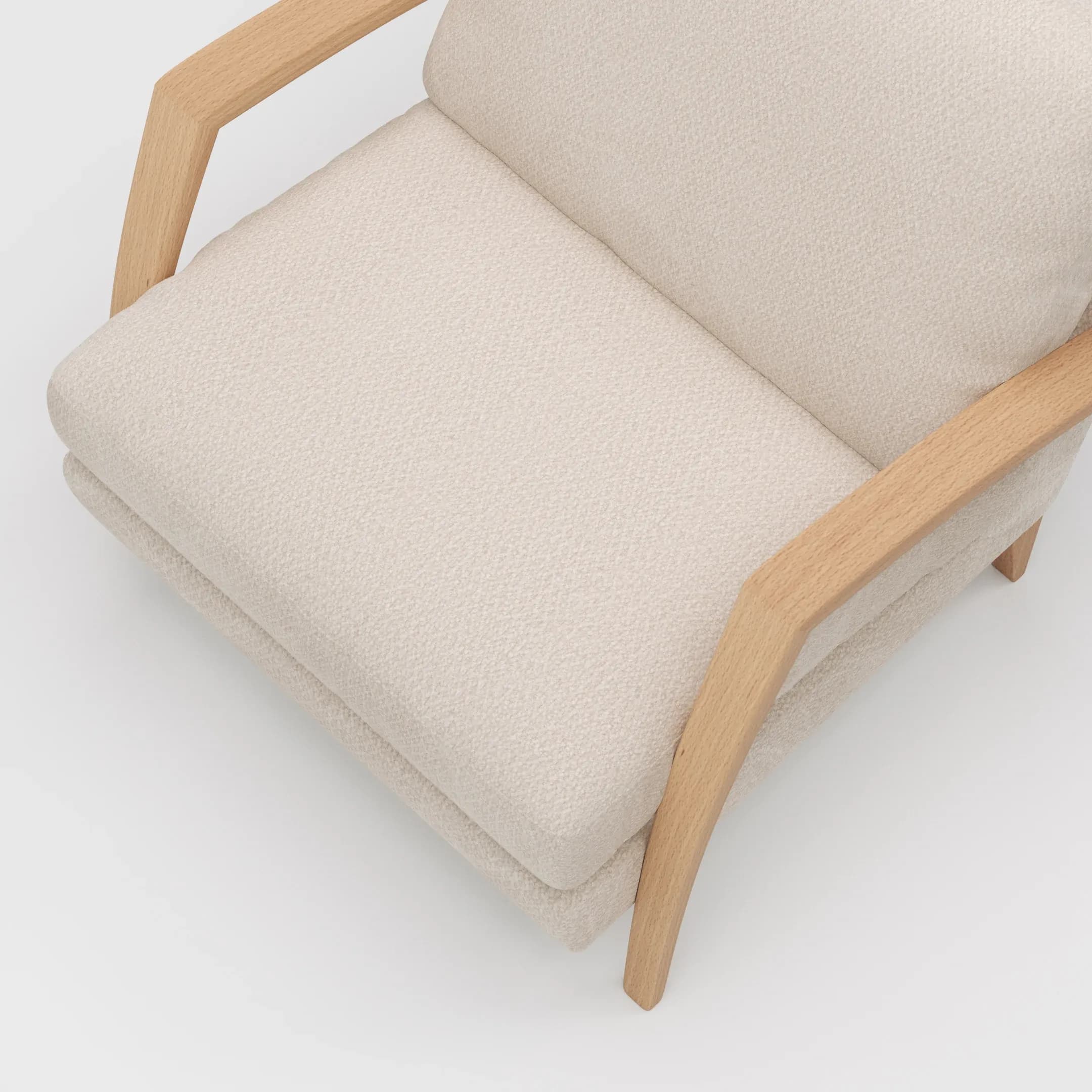 Sessel Karasu - Chic, Stoff, Creme