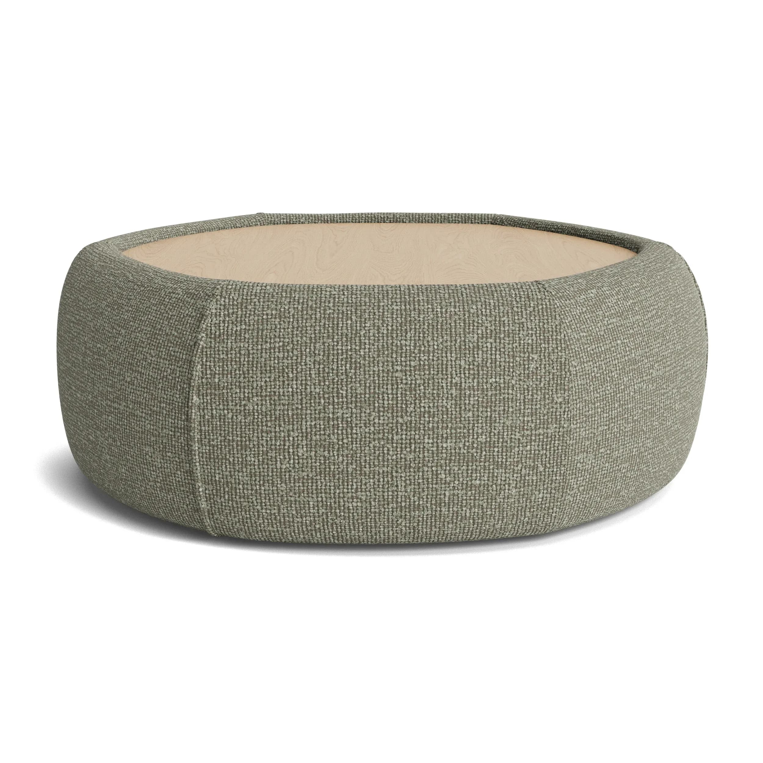 Hocker Serava/Honey - Large, mit Platte, Stoff, Olivgrün