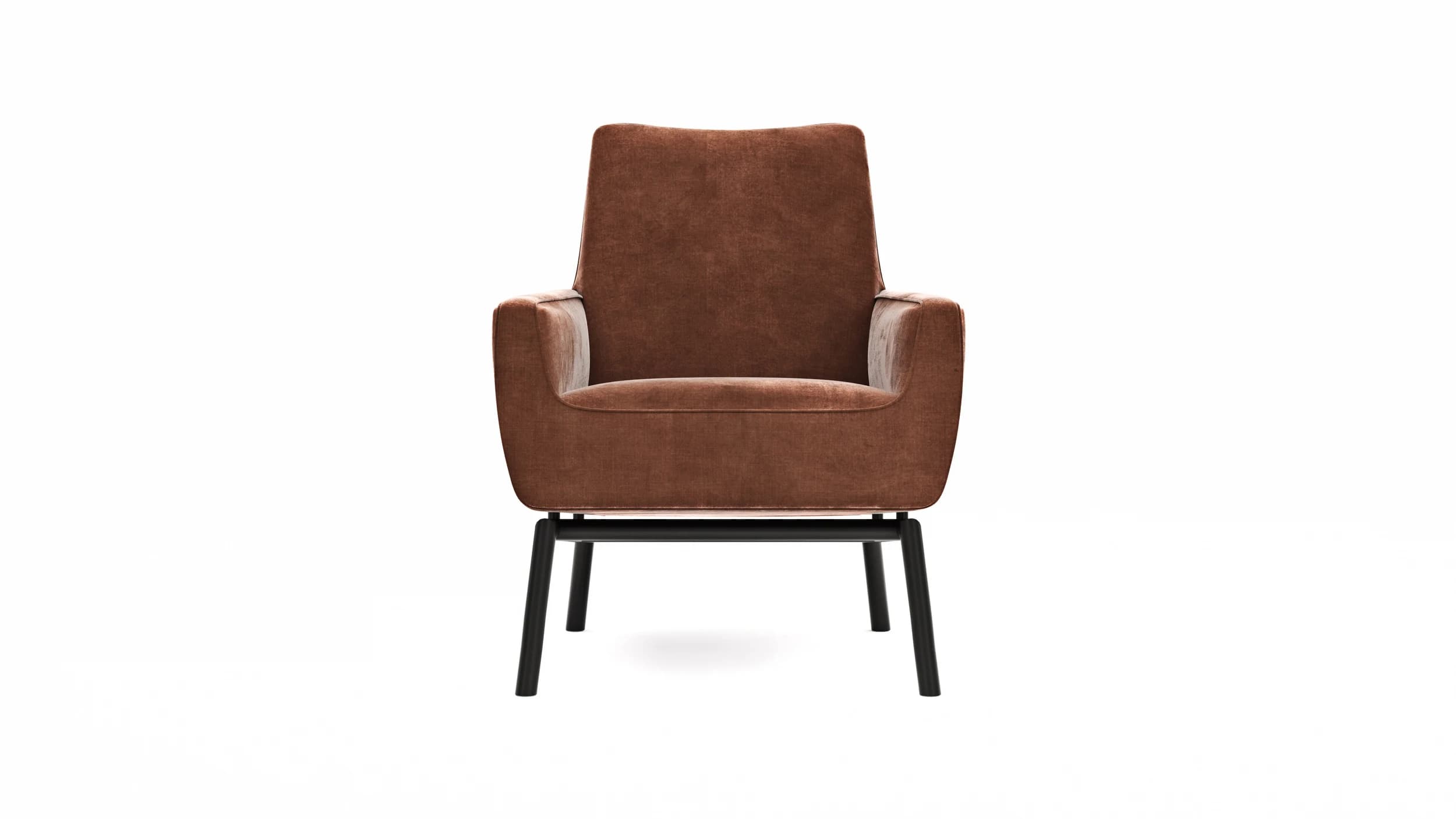 Sessel Matina - Größe L, Velour, Kupfer