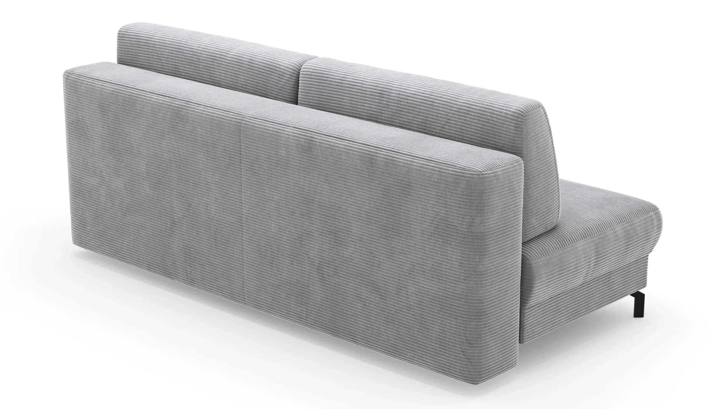Schlafsofa Salema - 3-Sitzer mit Schlaffunktion (Liegefläche ca. 140x200 cm), Stoff, Hellgrau
