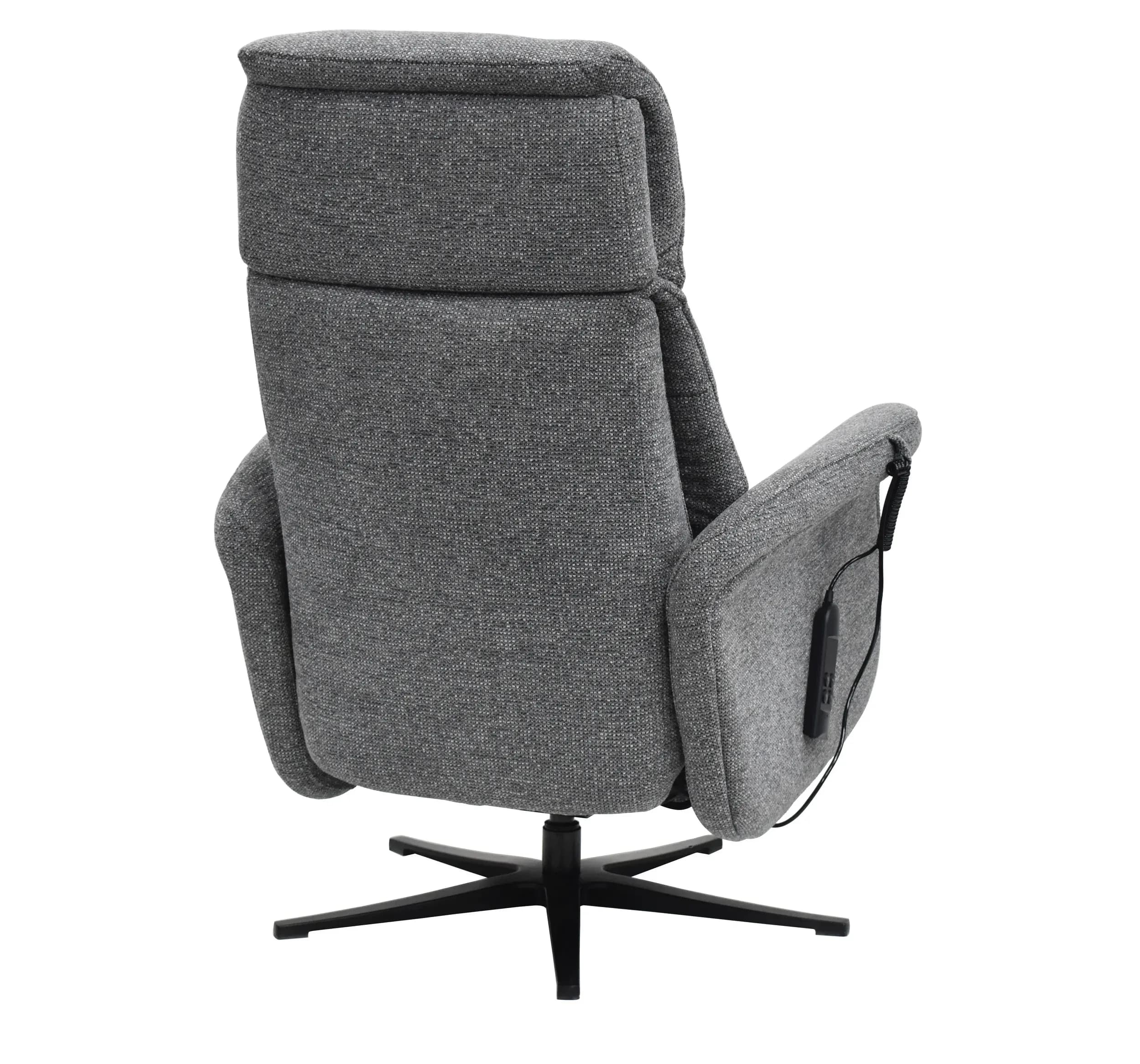 TV-Sessel MARLON - drehbar, Relaxfunktion, Kopfteilverstellung, Stoff, Graublau