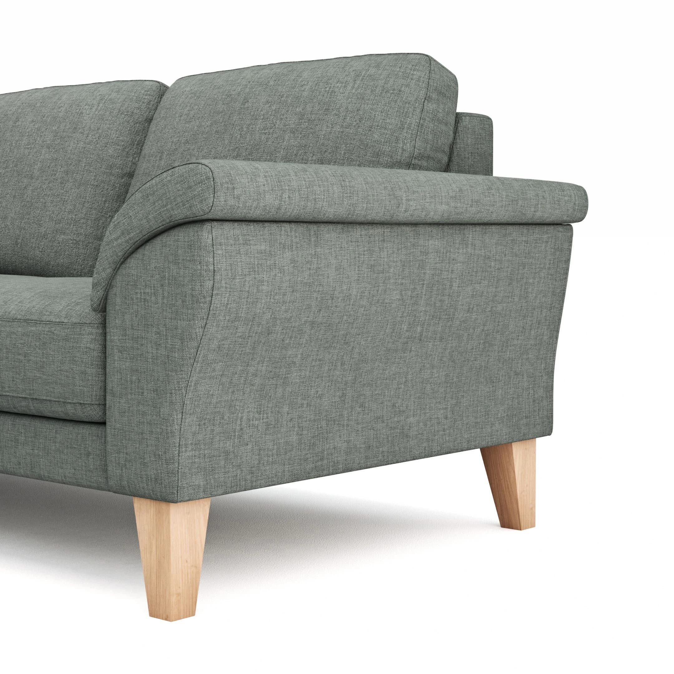 Ecksofa Rockport A - Ecke links mit 2,5-Sitzer, Stoff, Grau