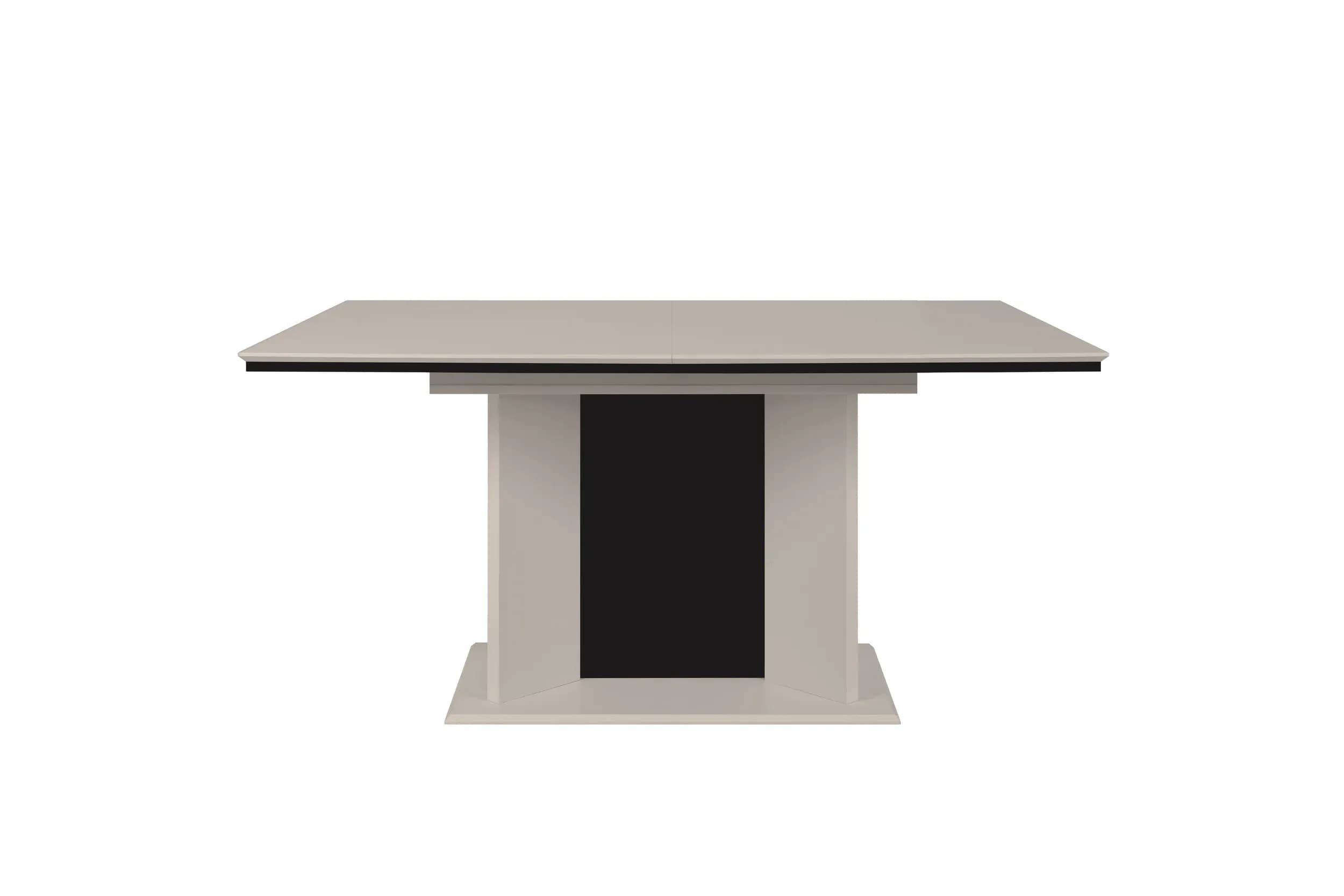 Esstisch - LB ca. 160x90 cm, Sand, Schwarz