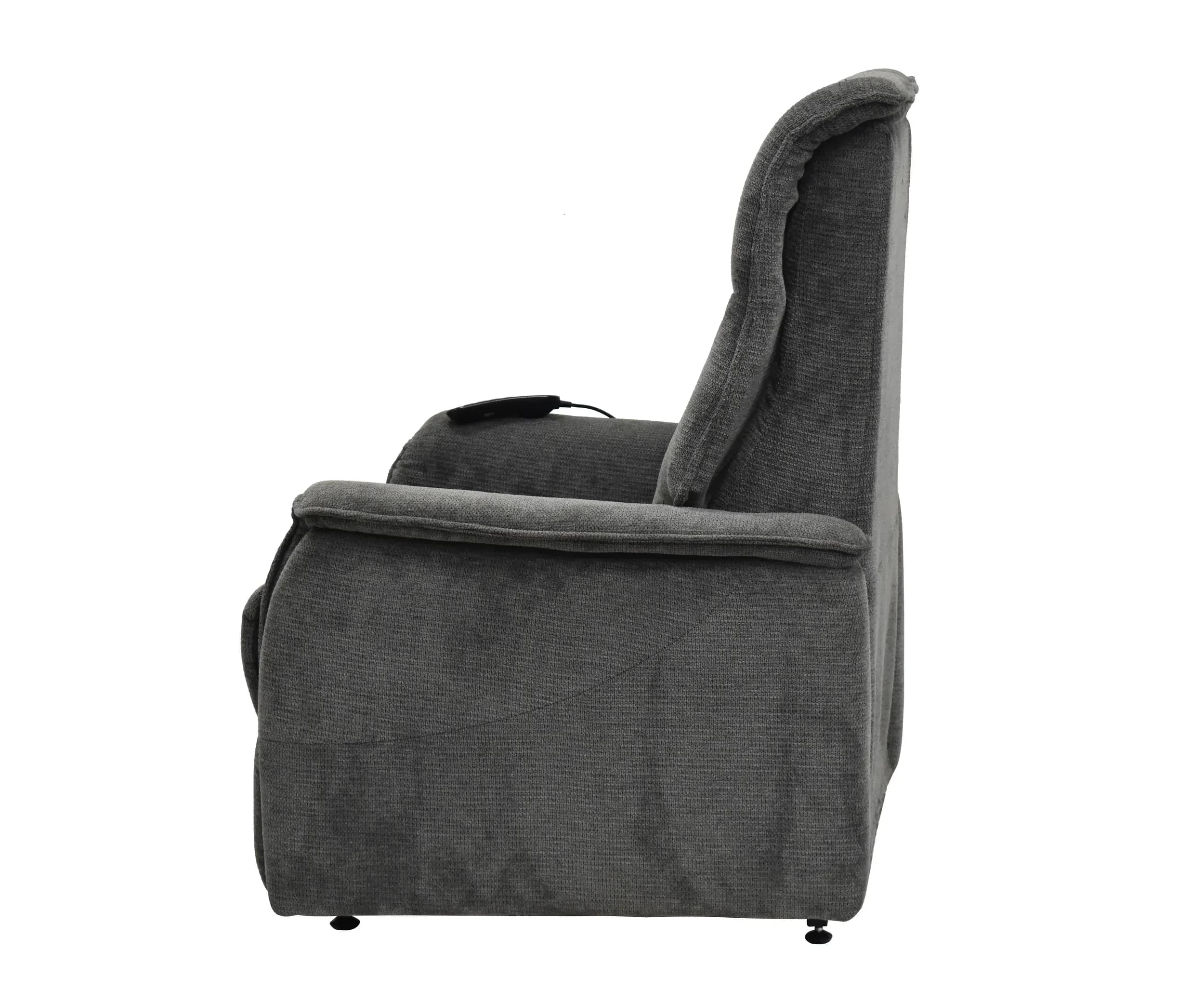 TV-Sessel MIKLAS - Aufstehhilfe, Relaxfunktion, Stoff, Grau