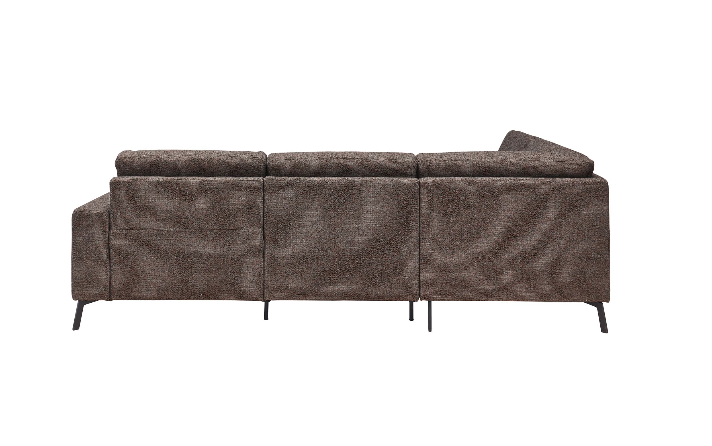 Ecksofa - Ecke links mit 3-Sitzer, Stoff, Dunkelgrau
