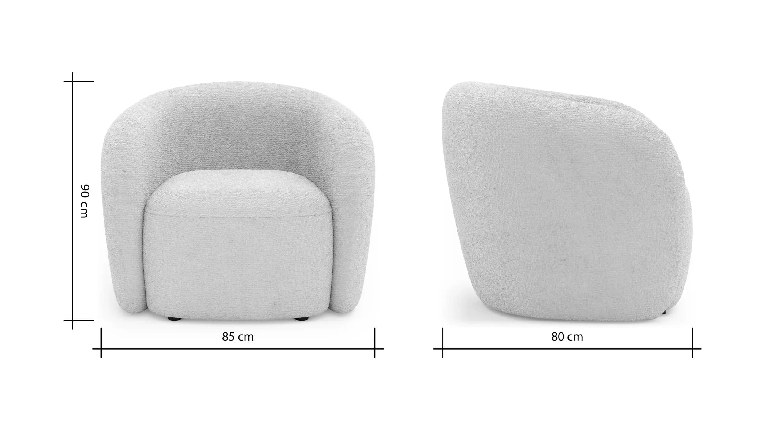 Sessel Karasu - Stoff, Natur