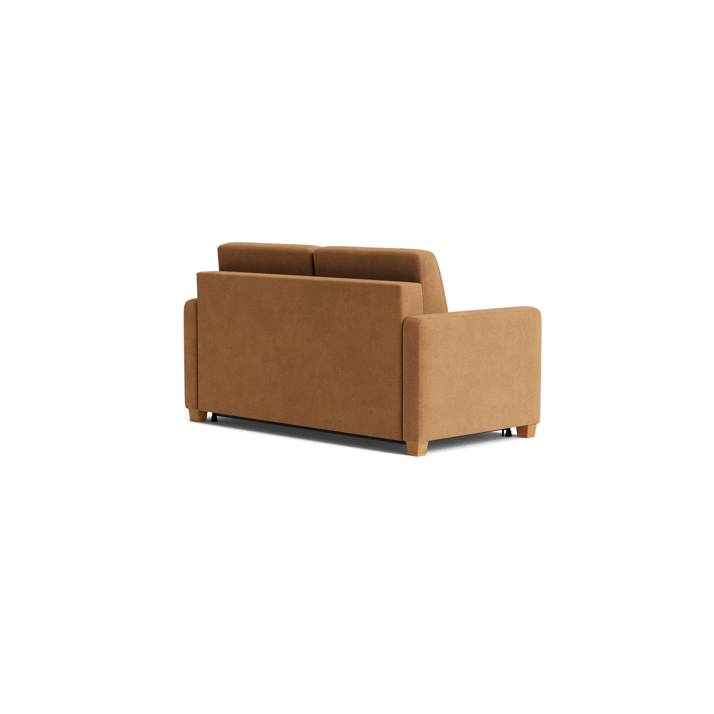 Sofa Lakeville 1 - inkl. Schlaffunktion, Gestell schwarz, Stoff, Senfgelb
